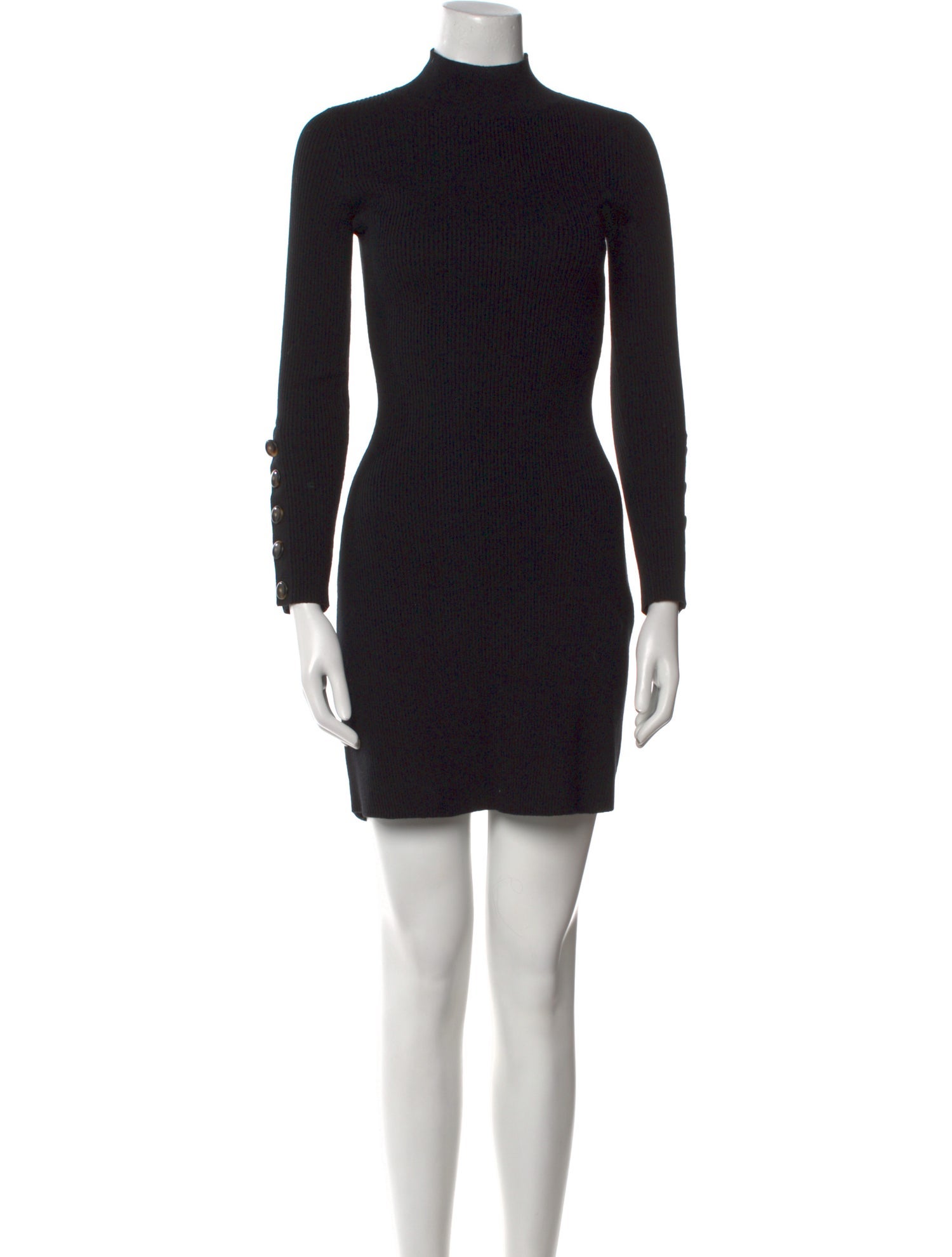 La Maille Sezane Mock Neck Mini Dress