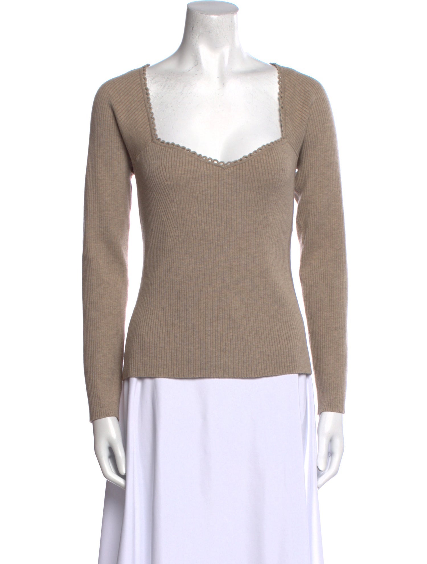La Maille Sezane Square Neckline Sweater