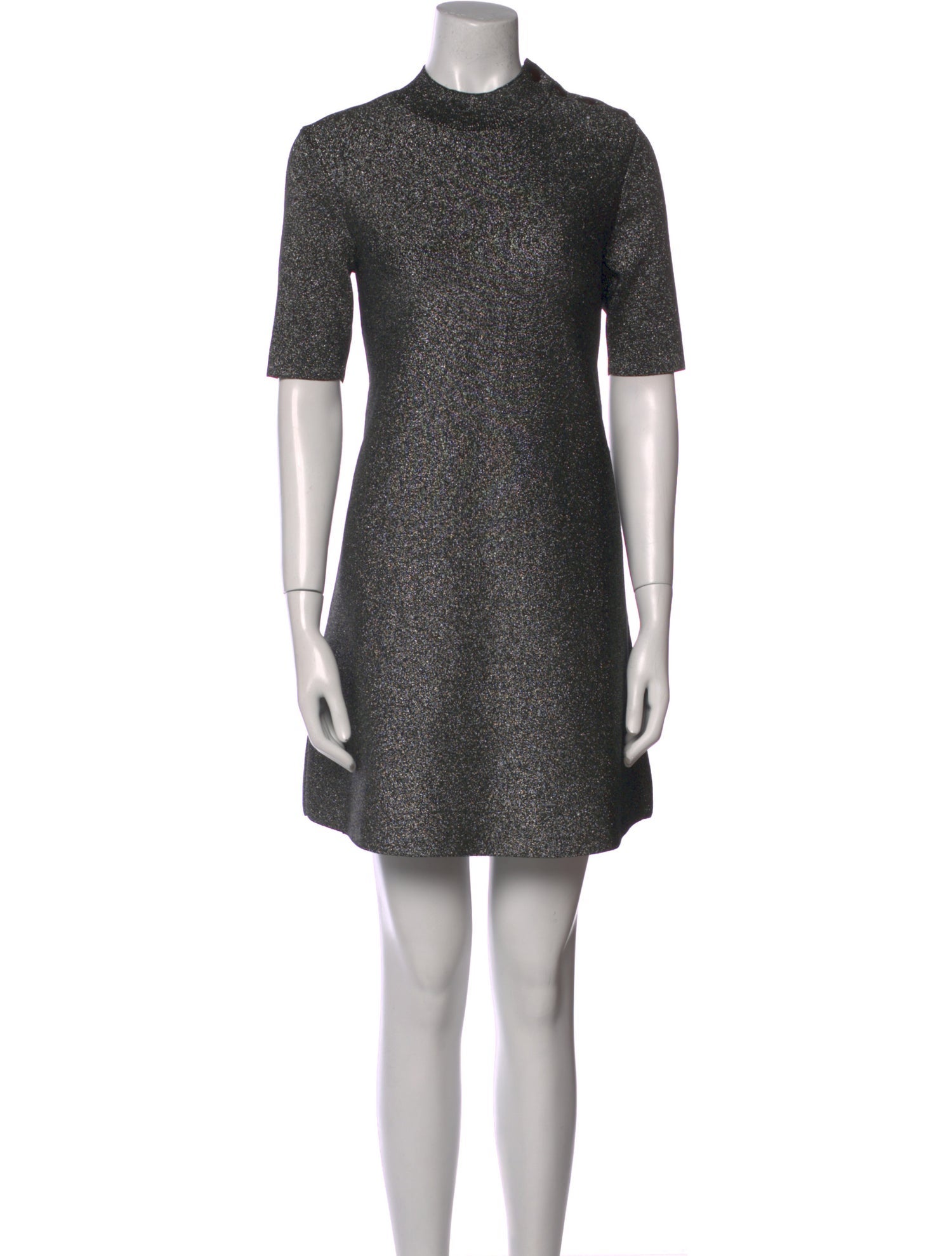 La Maille Sezane Mock Neck Mini Dress