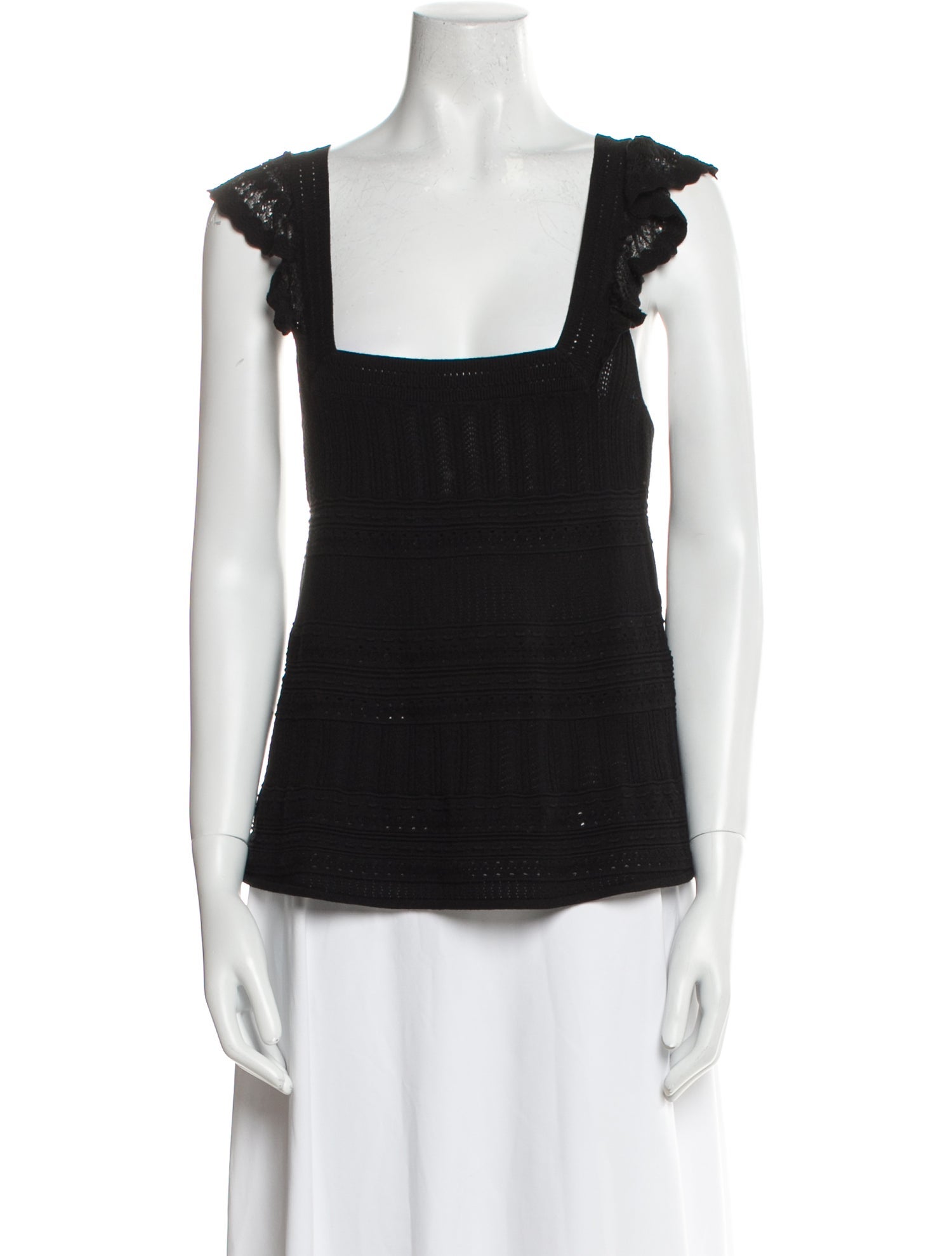 La Maille Sezane Square Neckline Sleeveless Top w/ Tags