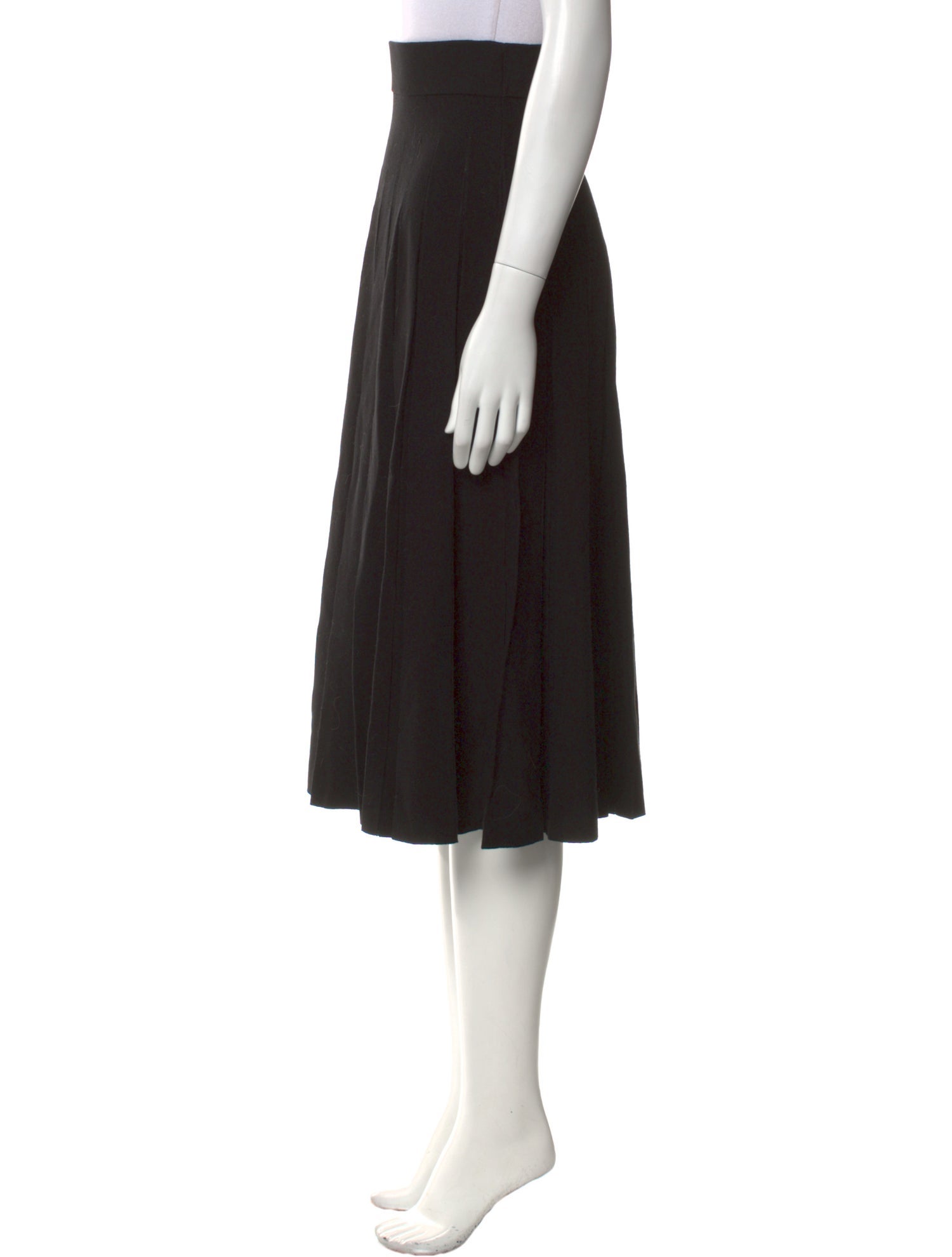 La Maille Sezane Pleated Accents Knee-Length Skirt