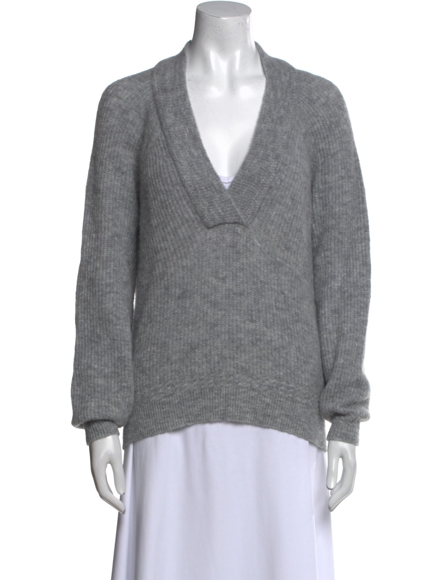 La Maille Sezane Baby Alpaca V-Neck Sweater