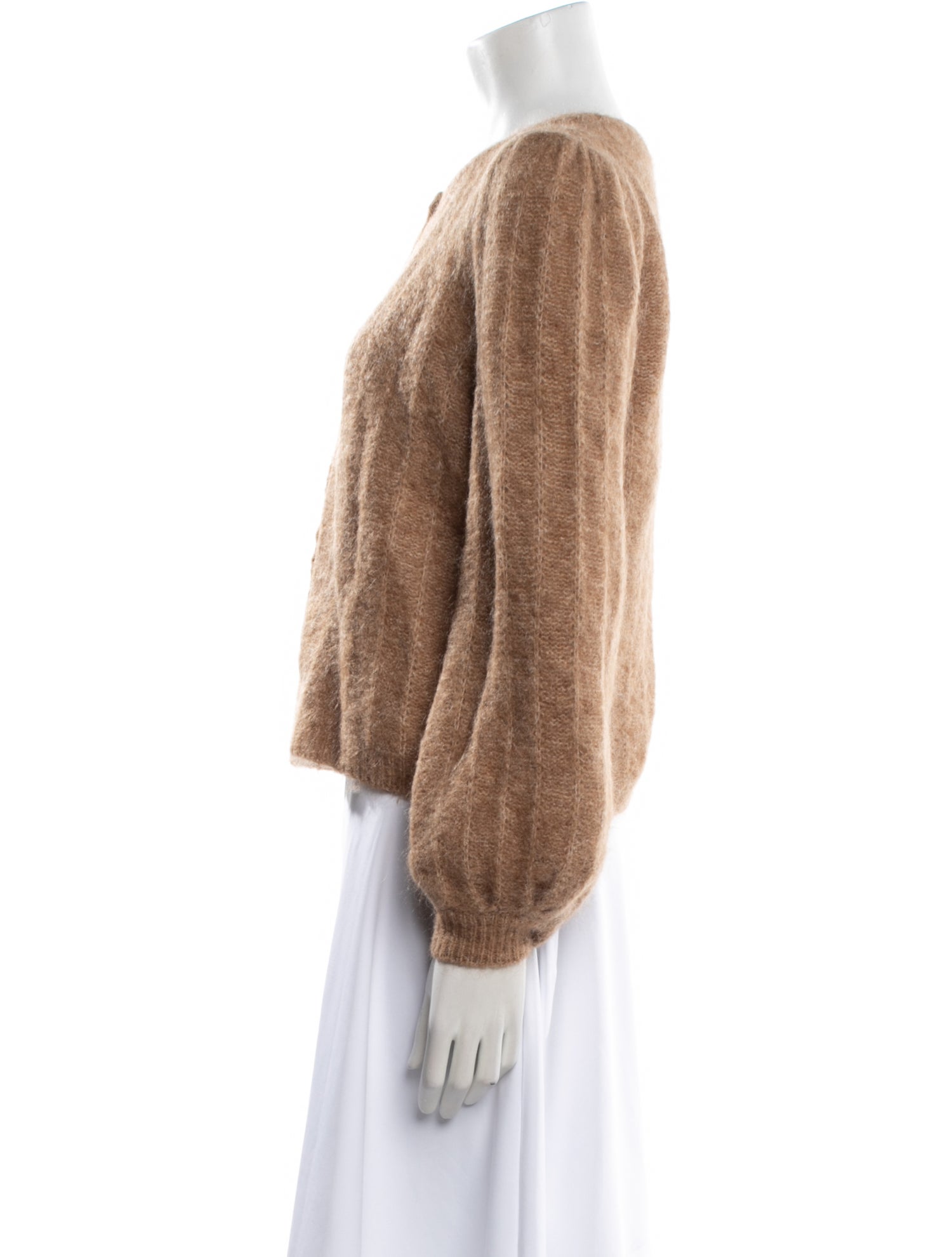 La Maille Sezane Crochet Crew Neck Sweater