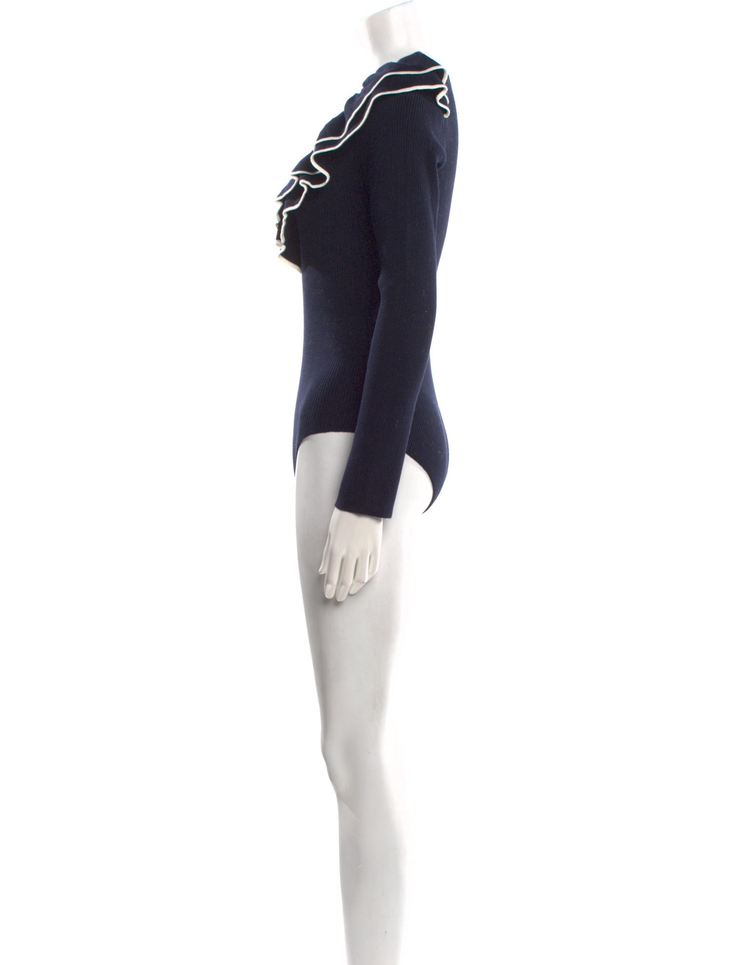 La Maille Sezane Cowl Neck Long Sleeve Bodysuit w/ Tags