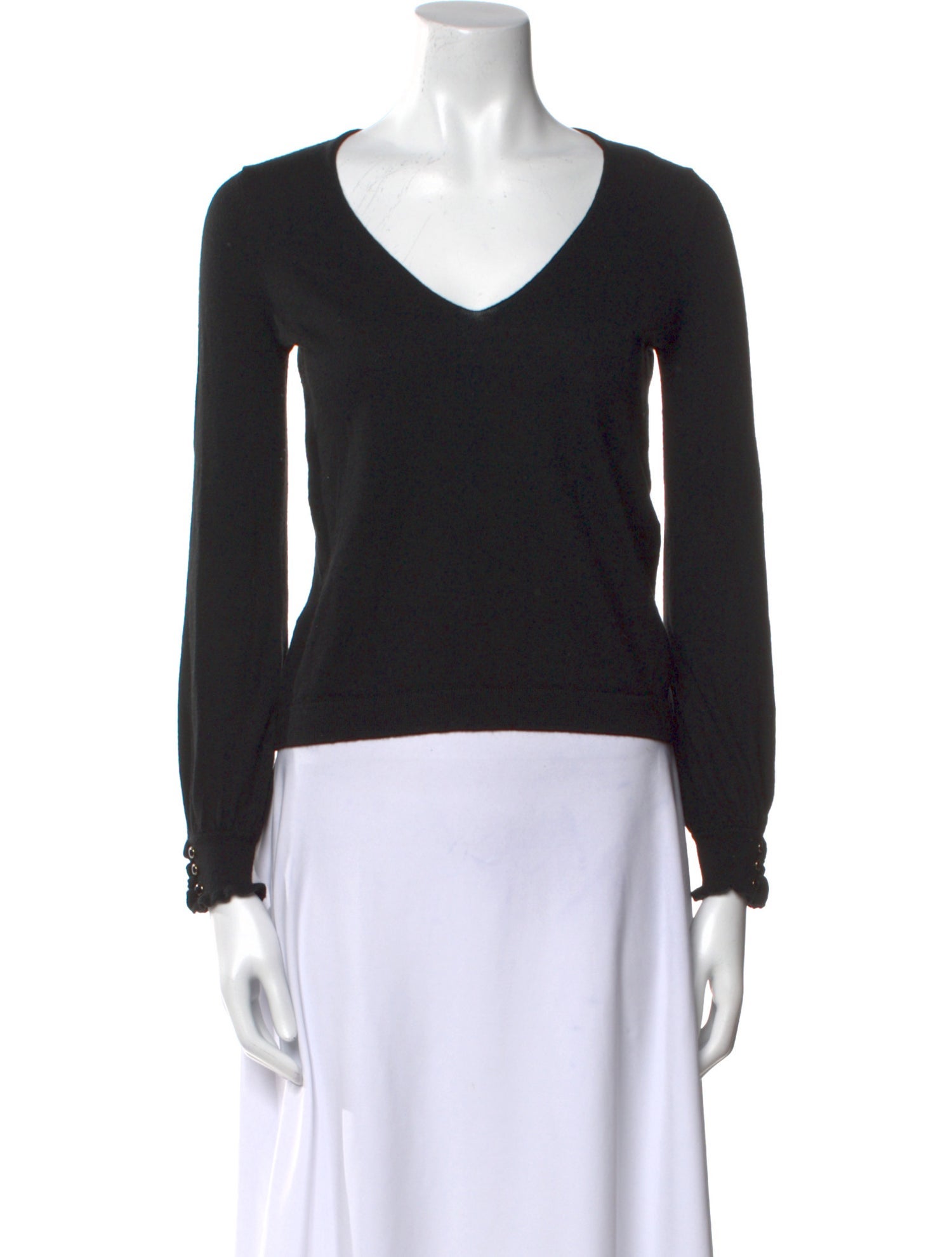 La Maille Sezane Merino Wool V-Neck Sweater