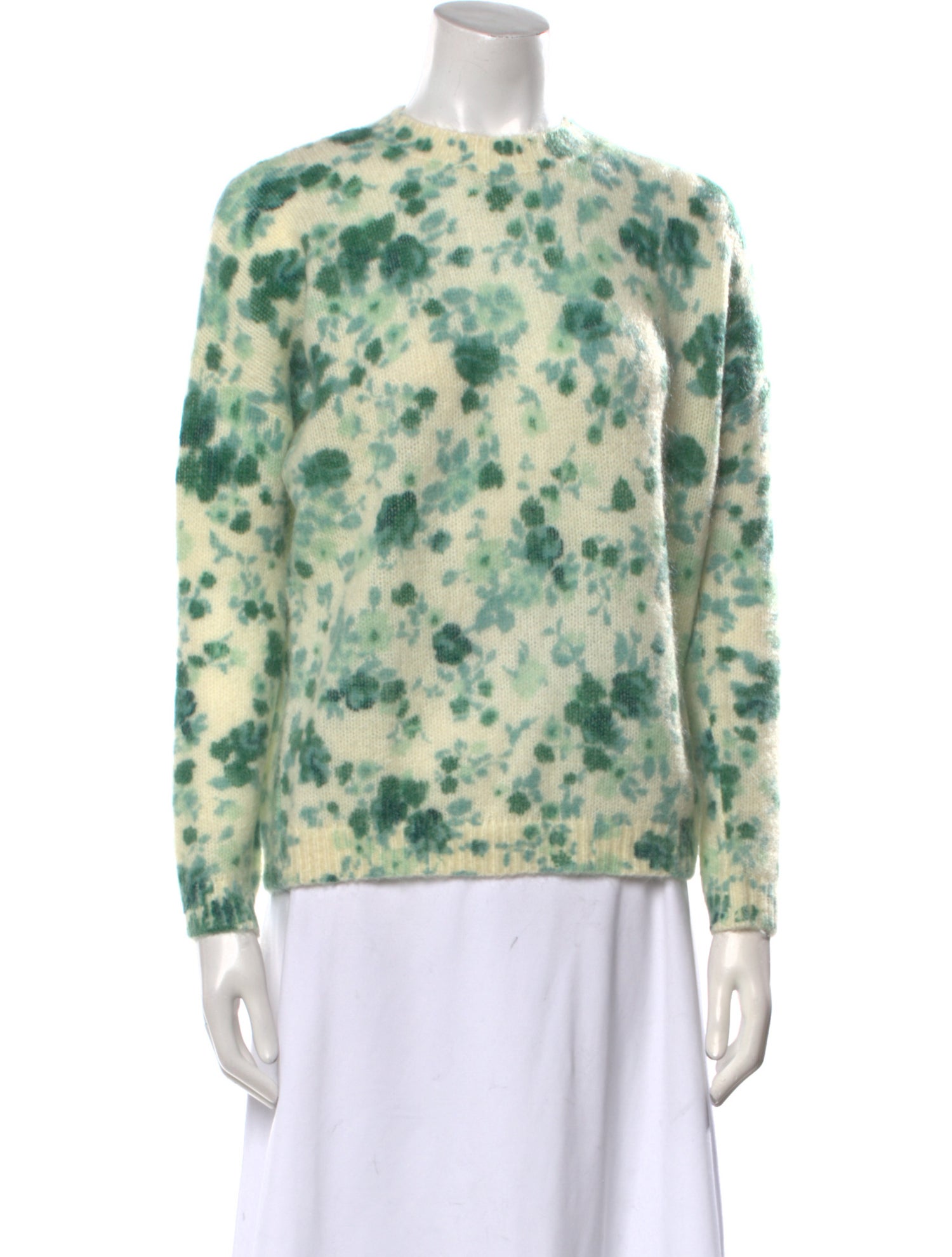La Maille Sezane Printed Crew Neck Sweater