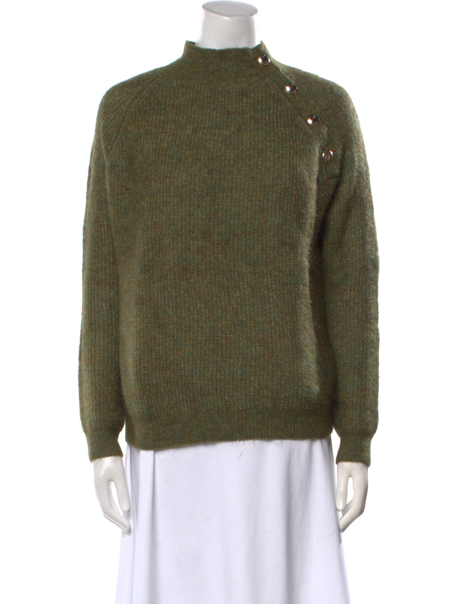 La Maille Sezane Mock Neck Sweater