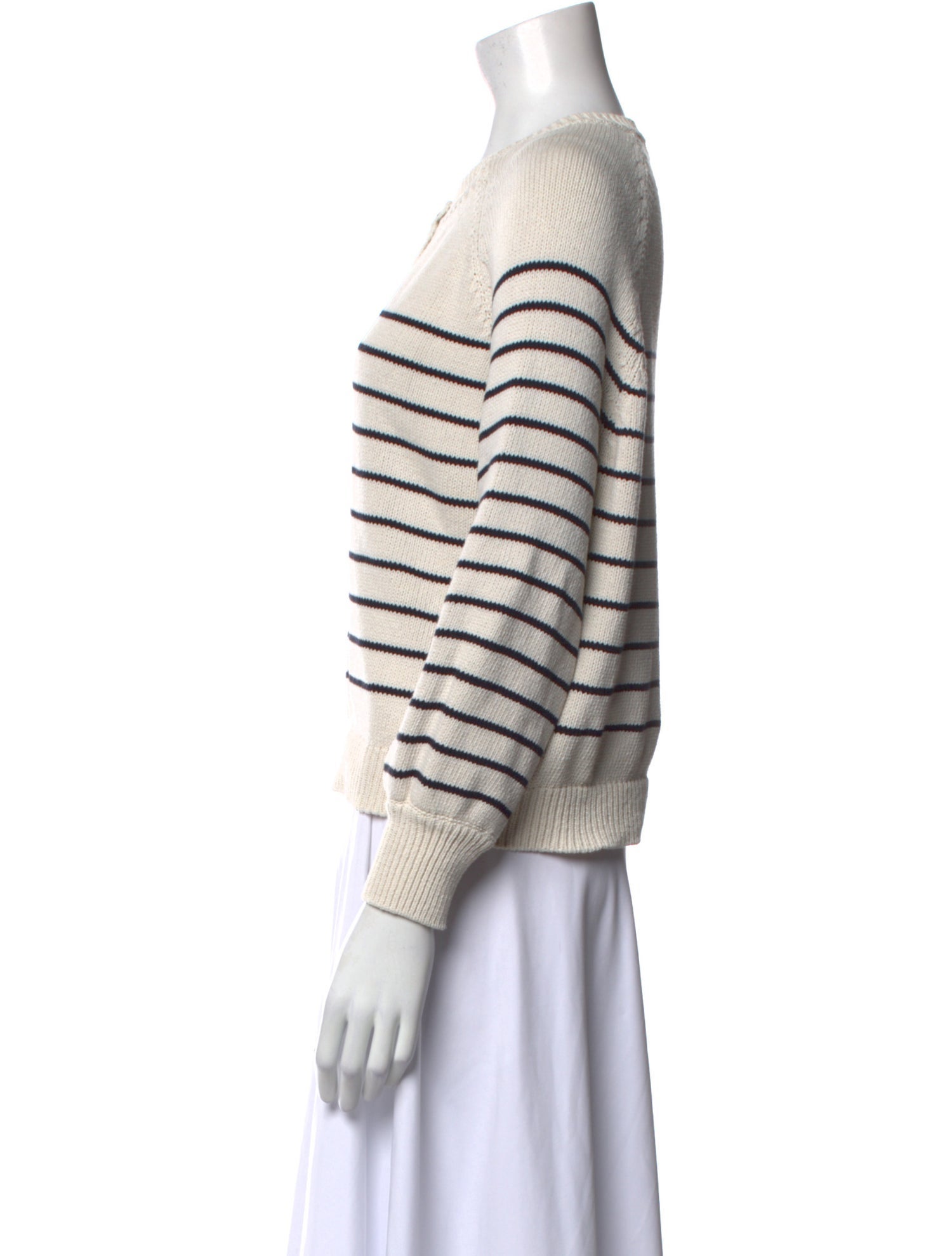La Maille Sezane Striped Scoop Neck Sweater