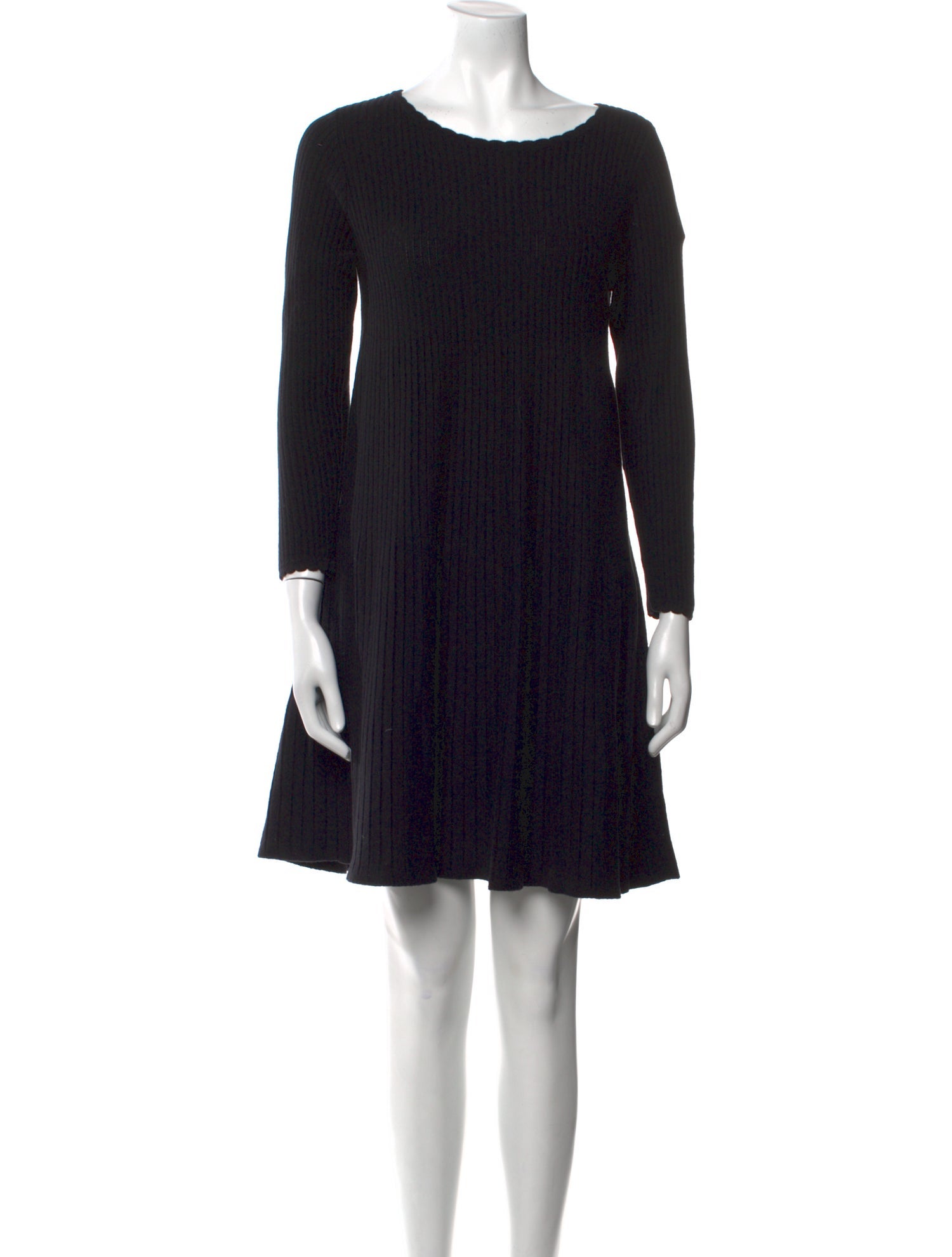 La Maille Sezane Bateau Neckline Mini Dress