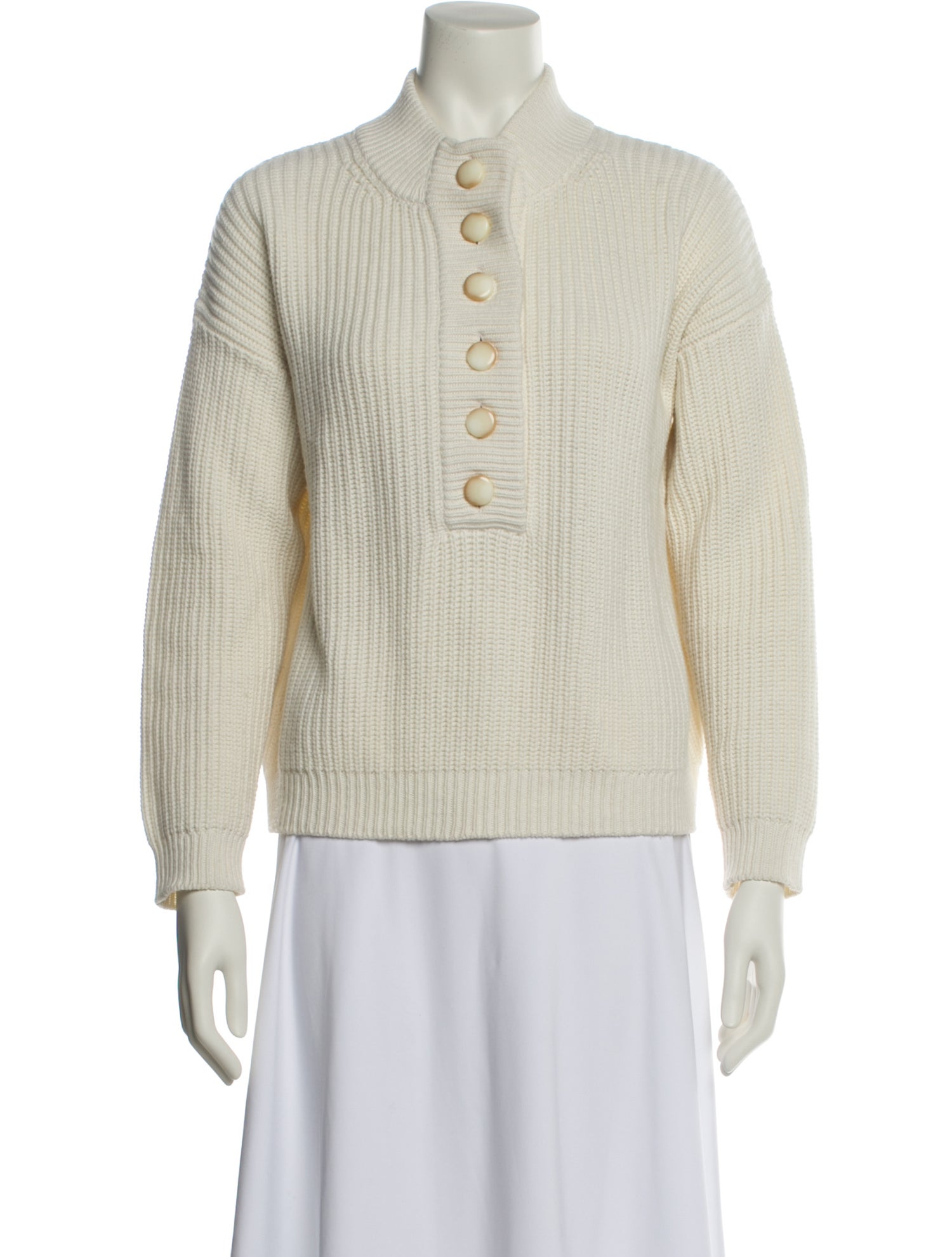 La Maille Sezane Mock Neck Sweater