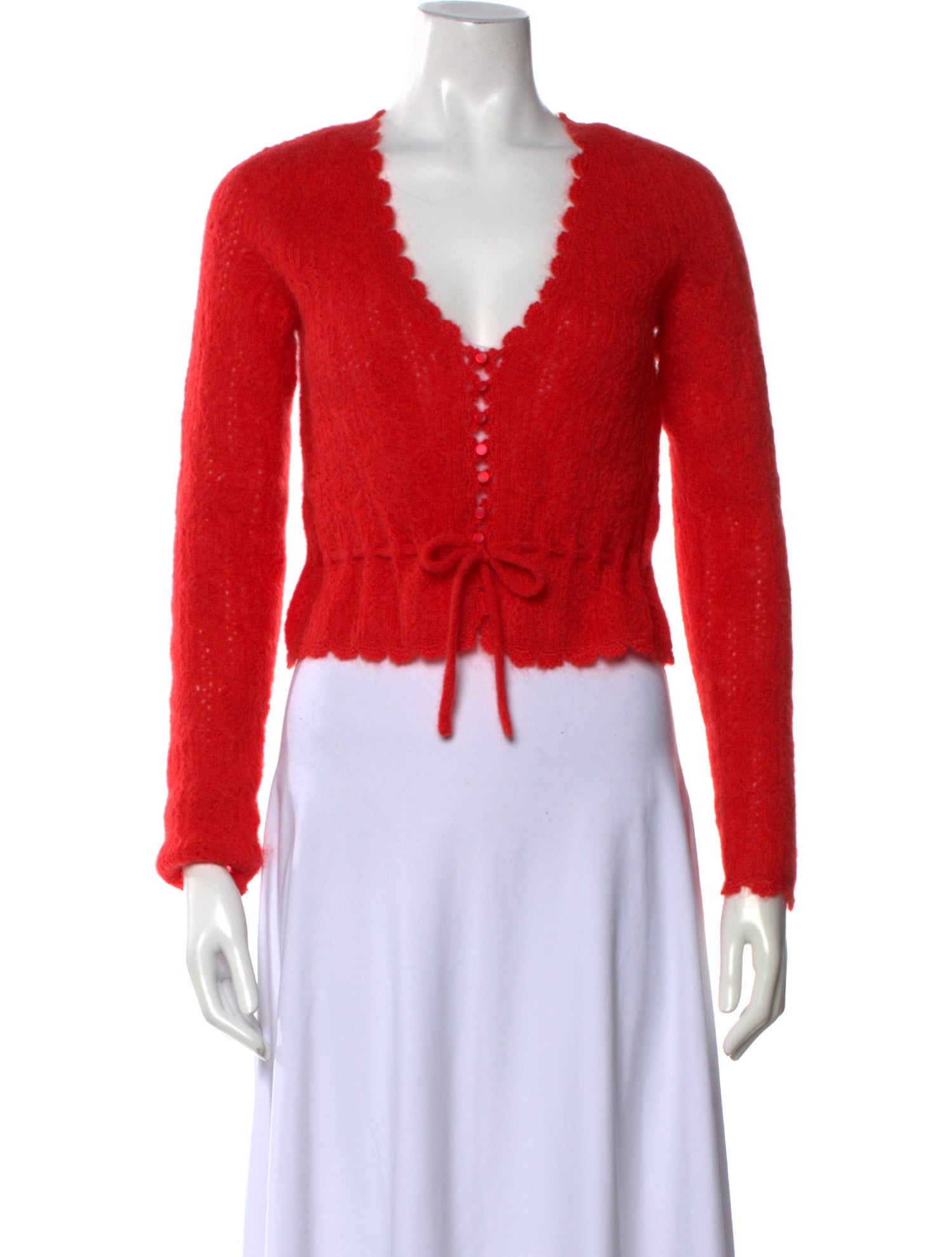 La Maille Sezane Kid Mohair V-Neck Sweater