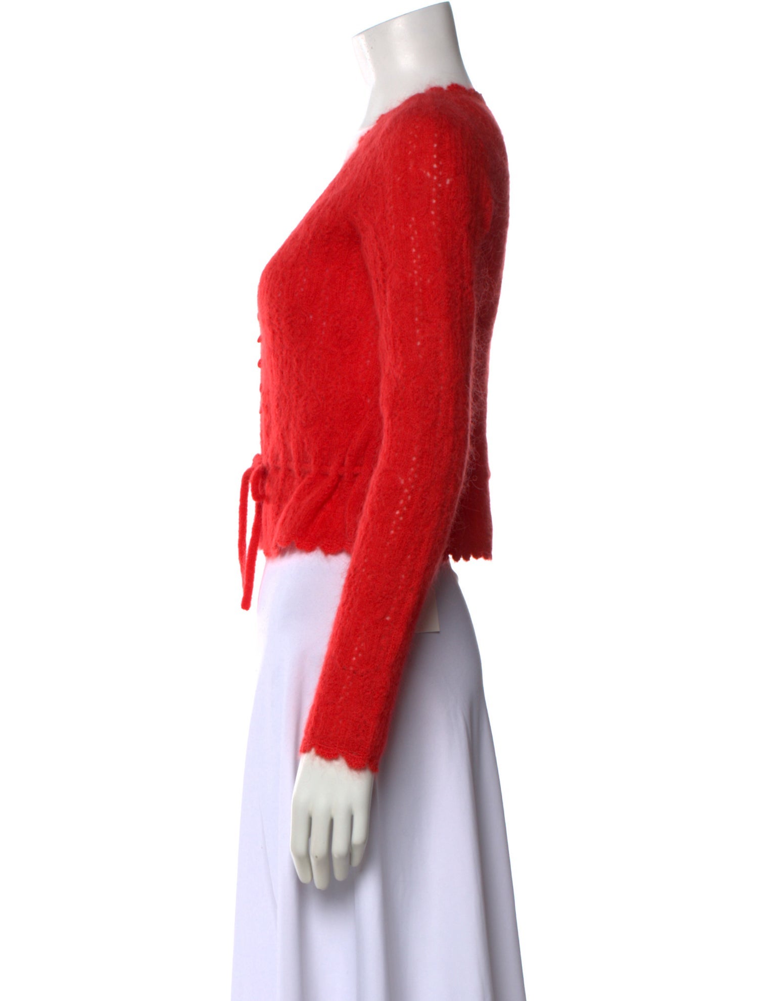 La Maille Sezane Kid Mohair V-Neck Sweater