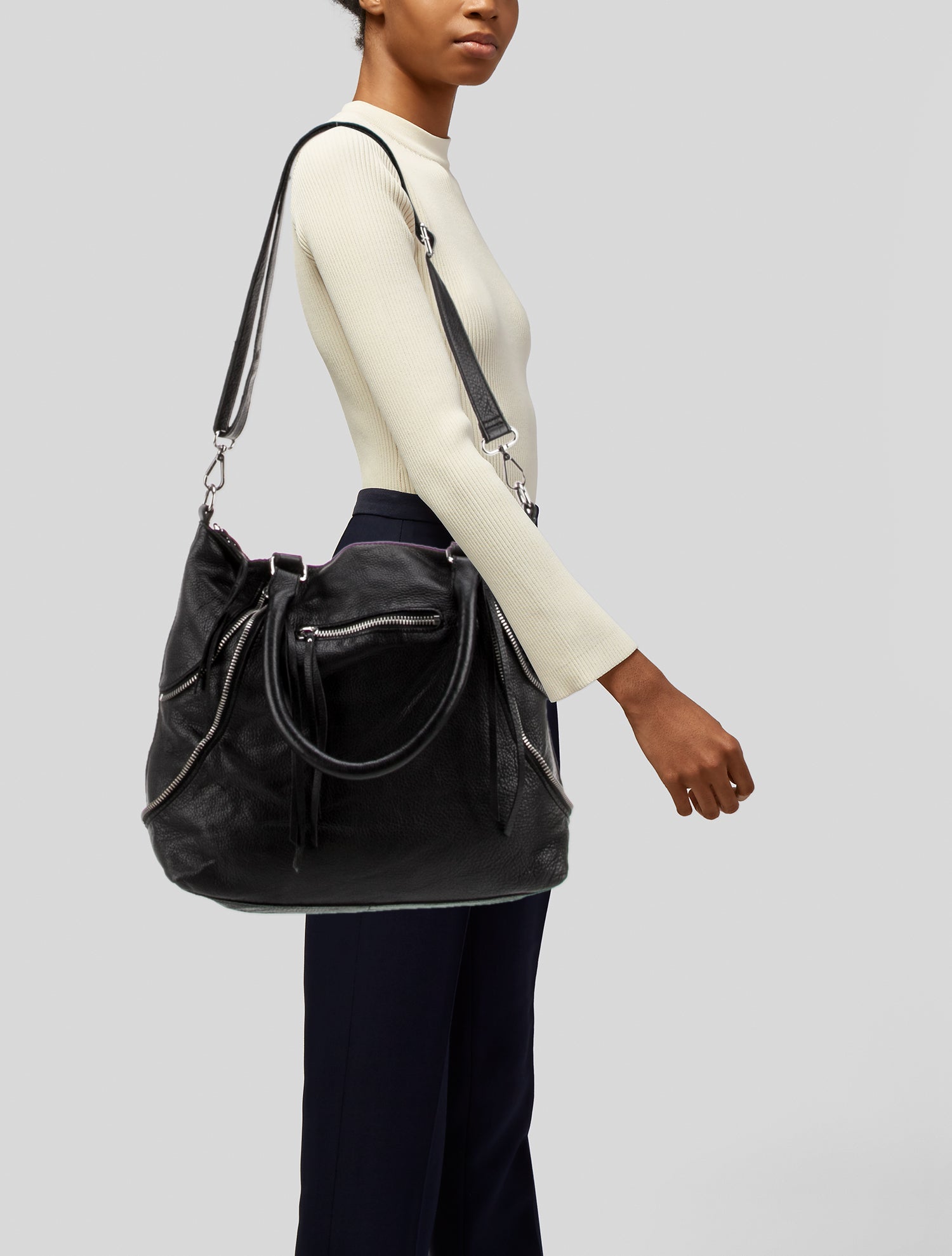 Linea Pelle Leather Top Handle Bag