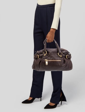 Linea Pelle Leather Top Handle Bag