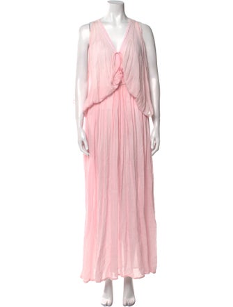 Les Neo Bourgeoises V-Neck Long Dress