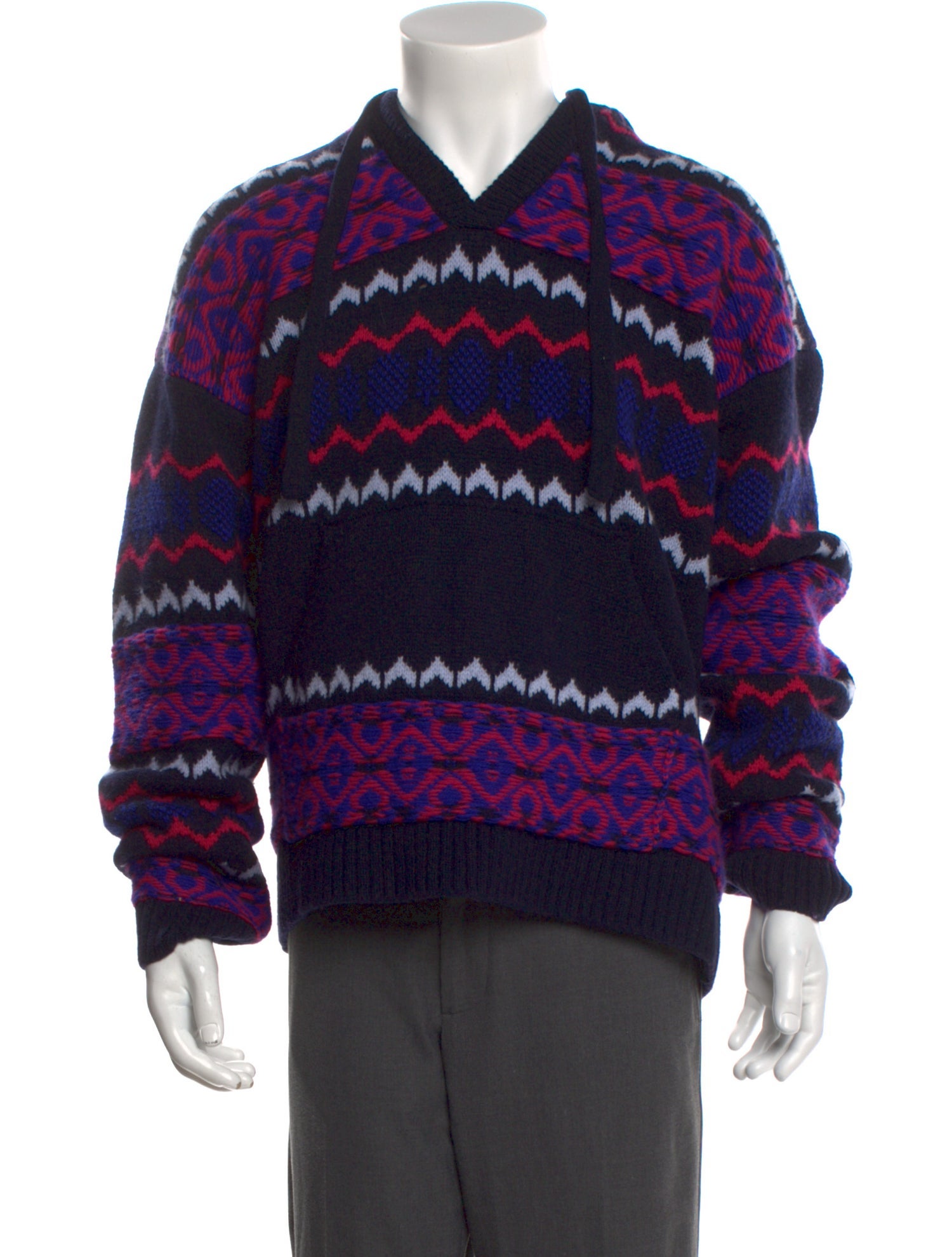 Laneus Virgin Wool Printed Pullover