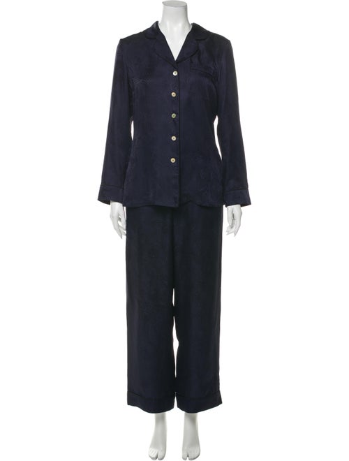 Liberty of London Silk Pajamas Blue