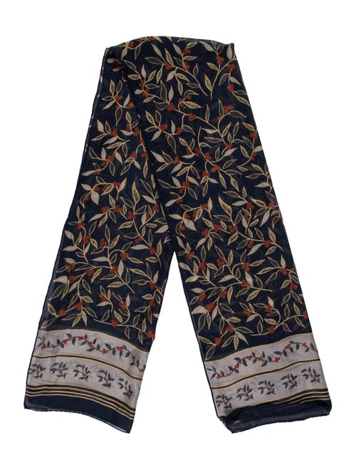 Liberty of London Printed Silk Scarf Navy