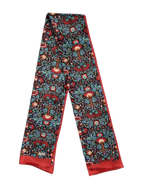 Liberty of London Silk Floral Scarf Black