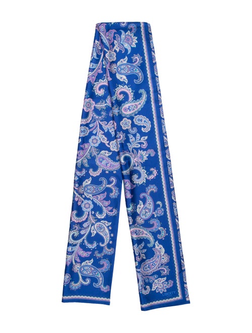 Liberty of London Silk Printed Scarf Blue