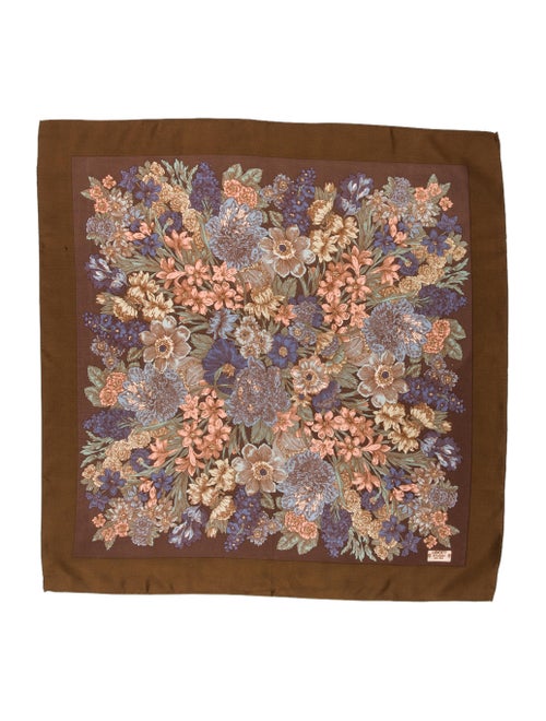 Liberty of London Silk Printed Scarf Brown