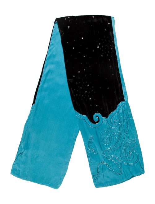 Liberty of London Woven Embellished Scarf Black
