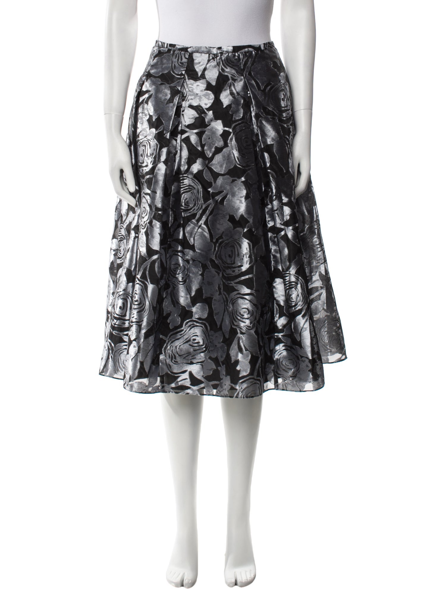Love Alex Floral Print Knee-Length Skirt