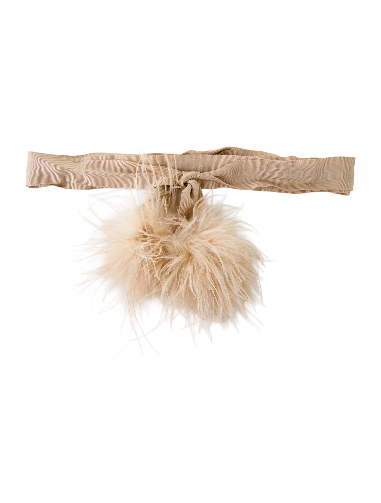 Louiza Babouryan Pom-Pom Embellishments Waist Belt