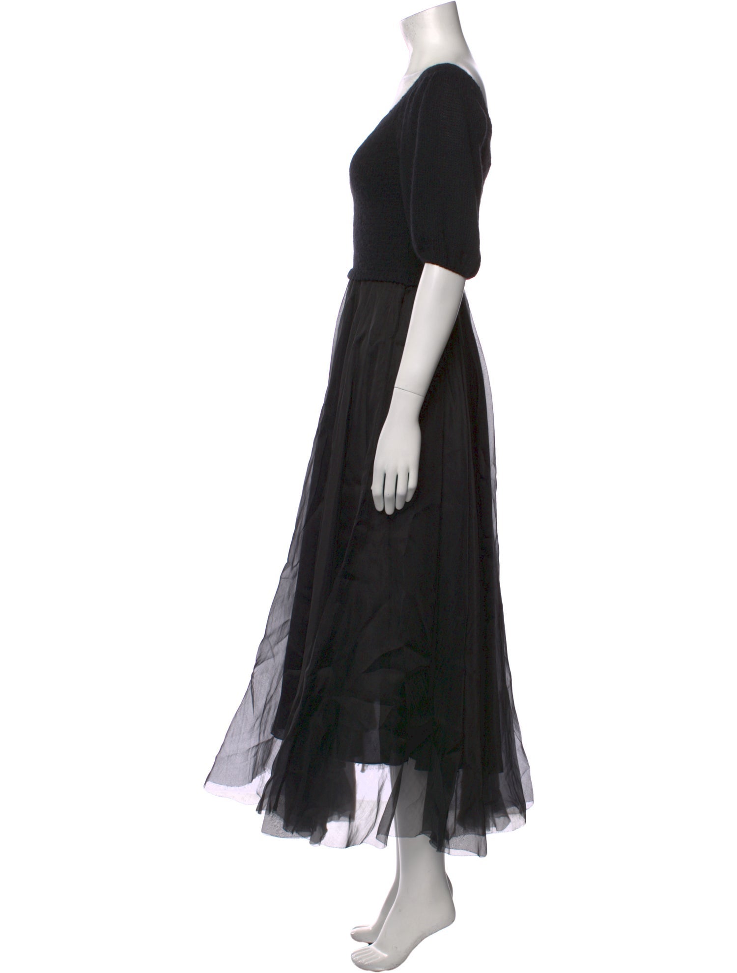 Louiza Babouryan Scoop Neck Long Dress