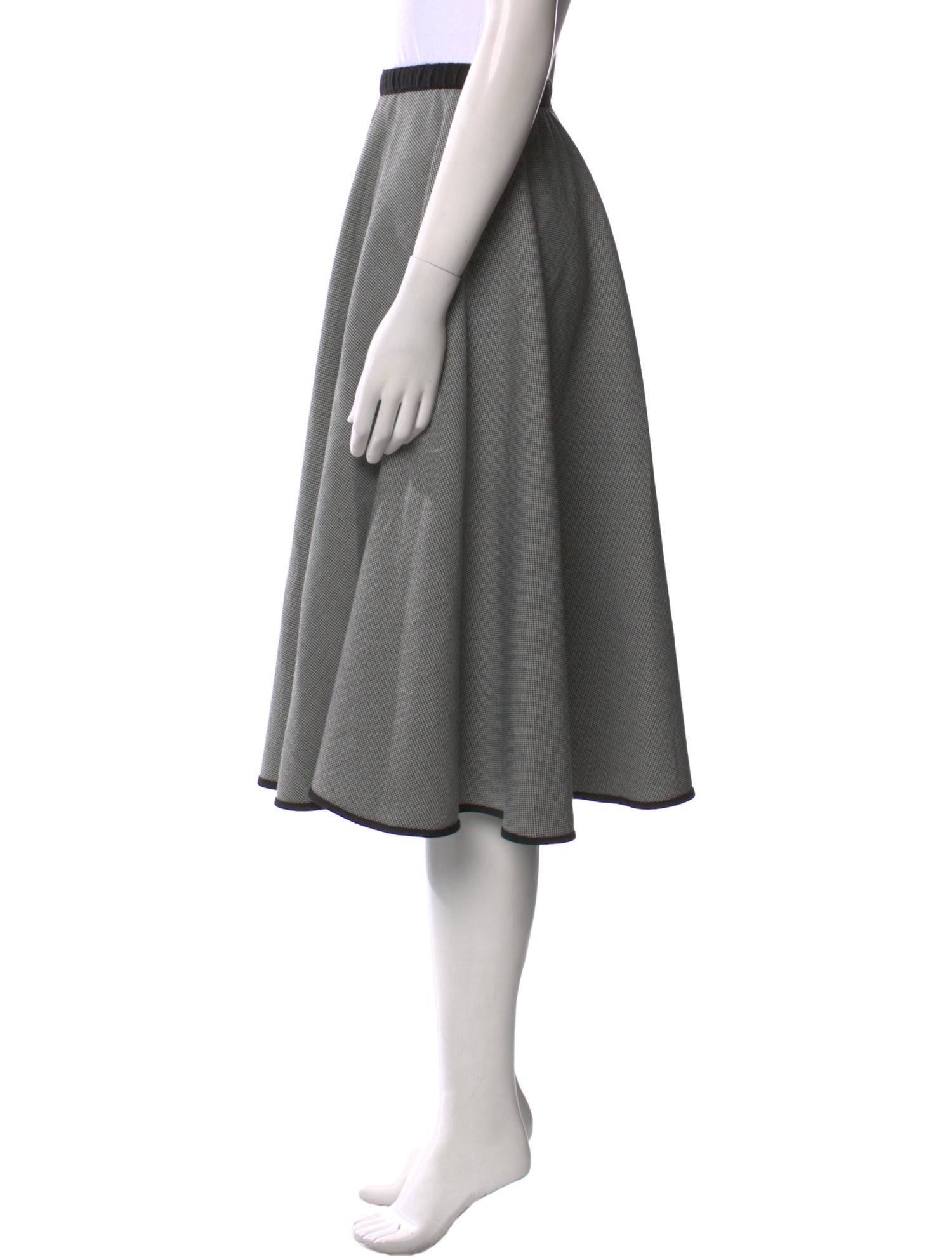 Louiza Babouryan Ruffle Embellishment Midi Length Skirt