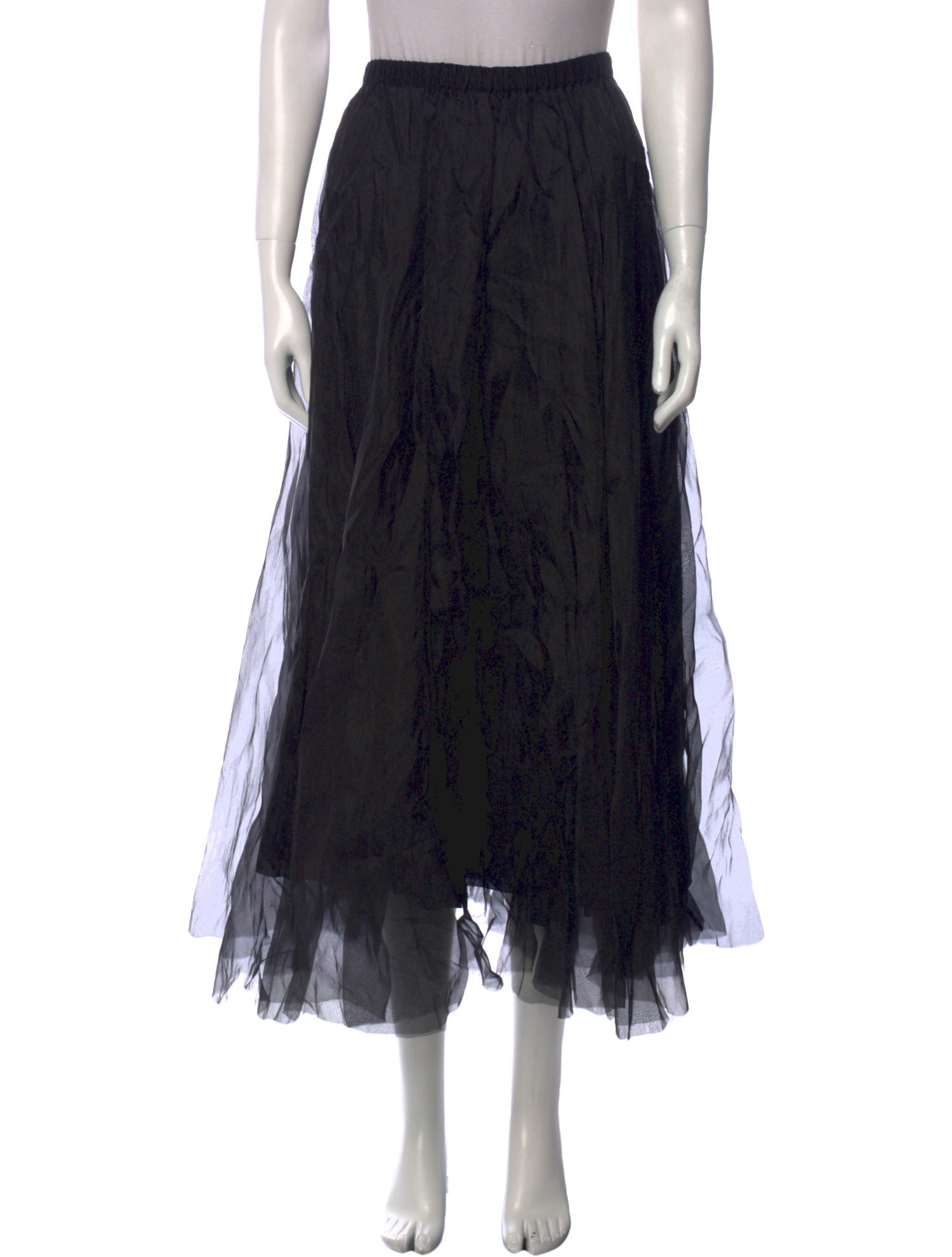 Louiza Babouryan Silk Midi Length Skirt