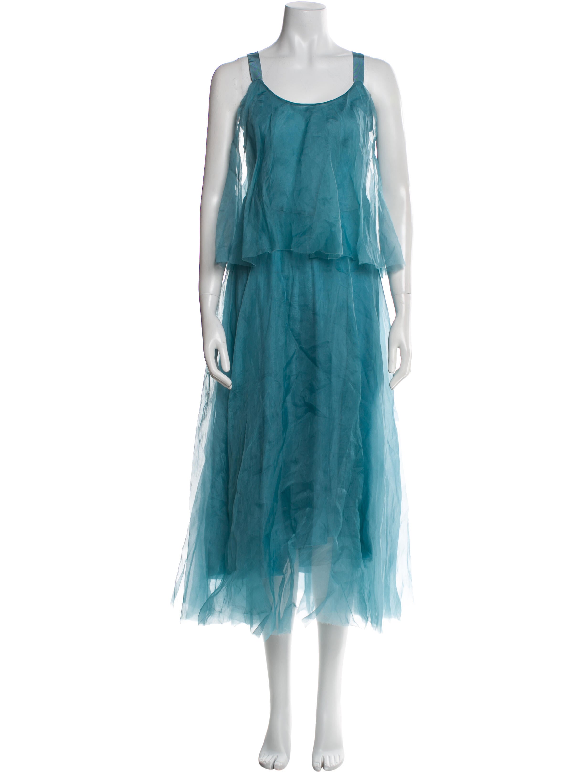 Louiza Babouryan Silk Long Dress