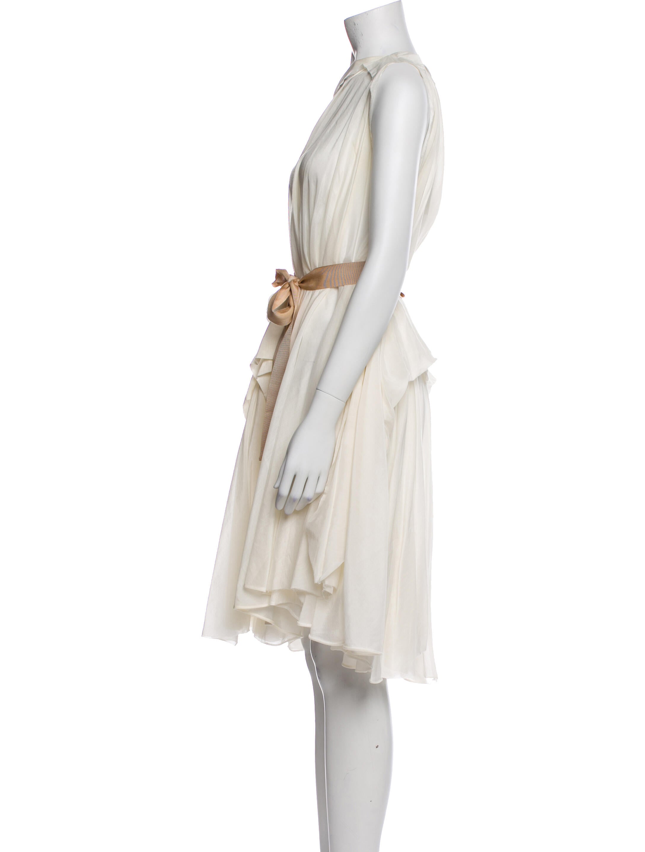 Louiza Babouryan One-Shoulder Knee-Length Dress