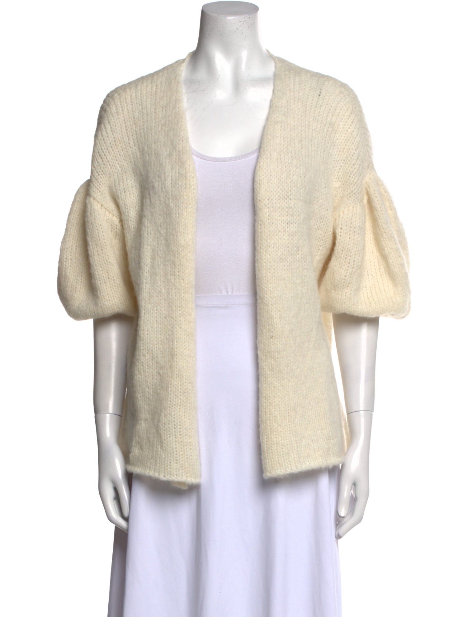 Louiza Babouryan Alpaca Open Front Sweater