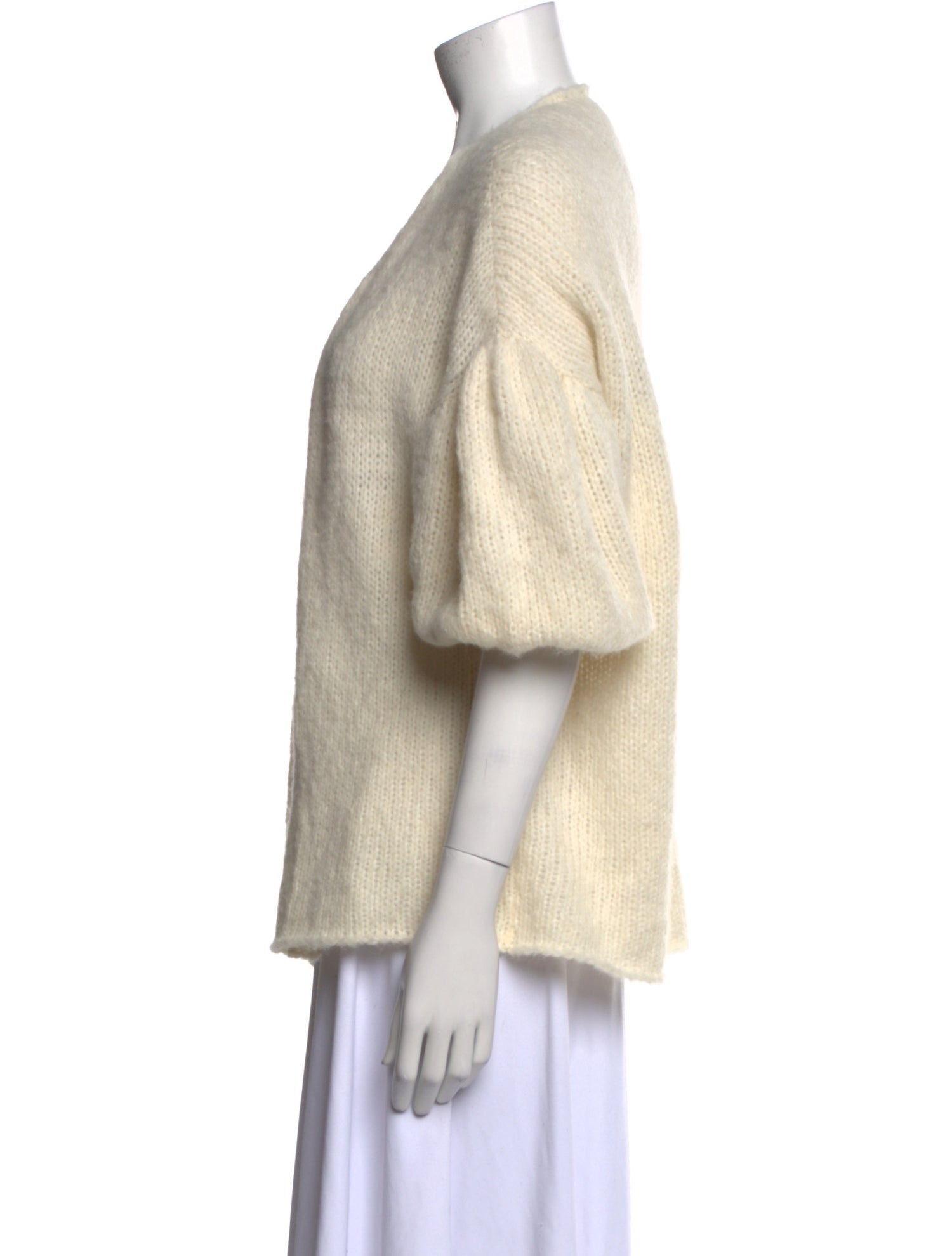 Louiza Babouryan Alpaca Open Front Sweater