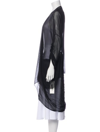 Louiza Babouryan Silk Open Front Sweater