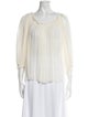 Louiza Babouryan Silk Scoop Neck Blouse