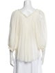Louiza Babouryan Silk Scoop Neck Blouse