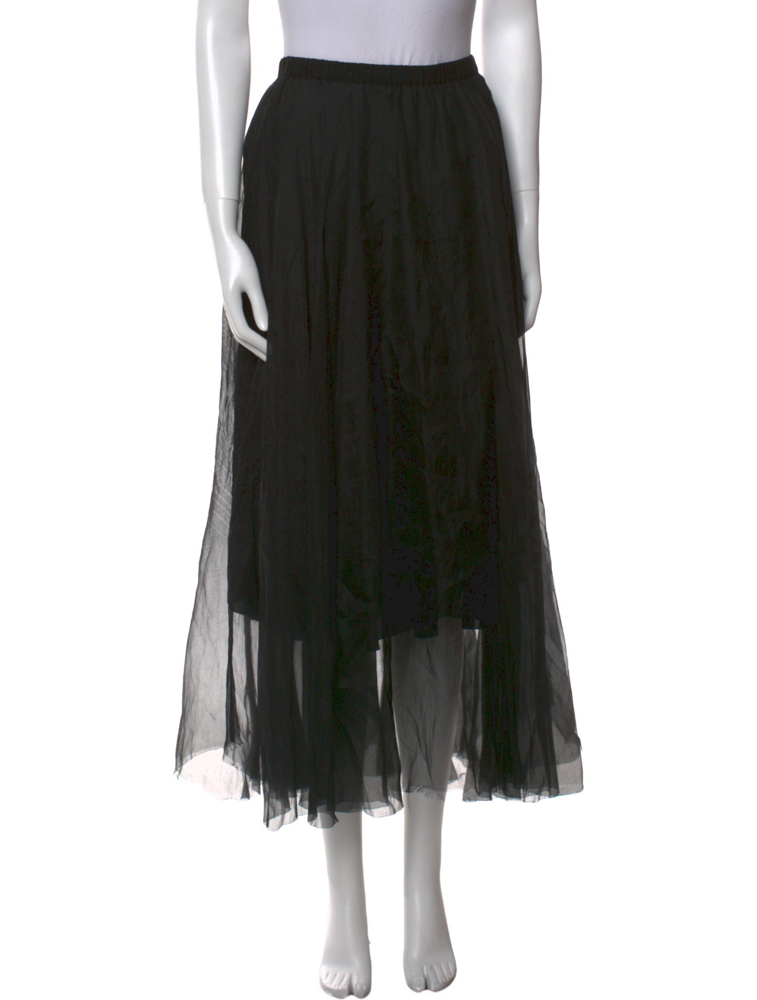 Louiza Babouryan Silk Midi Length Skirt