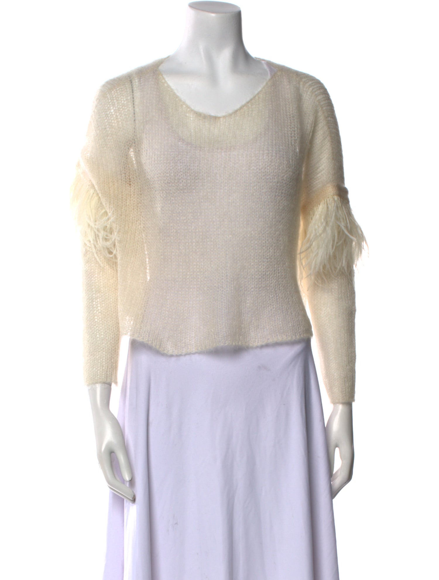 Louiza Babouryan Mohair Scoop Neck Sweater