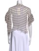 Louiza Babouryan Silk Striped Crop Top