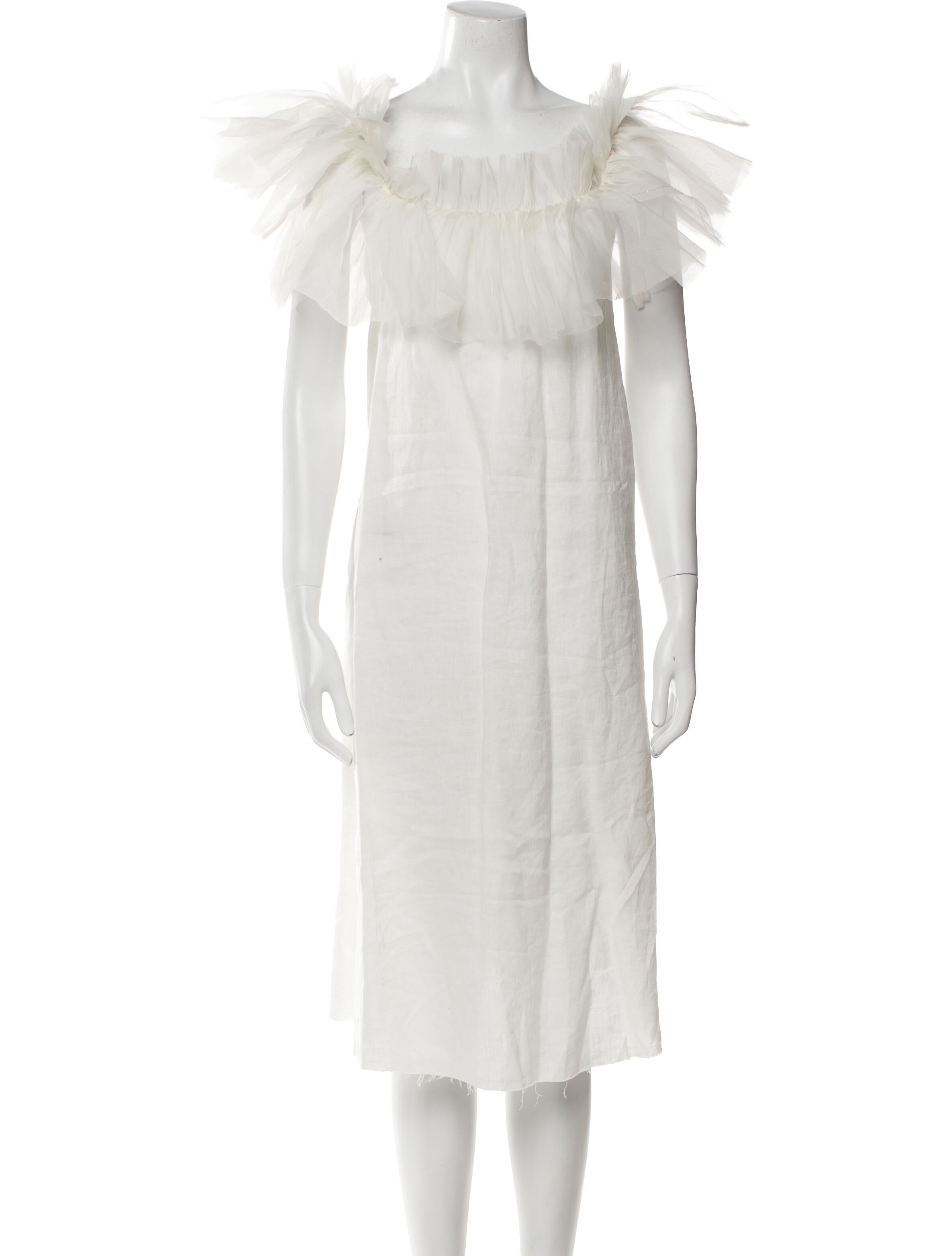 Louiza Babouryan Scoop Neck Knee-Length Dress