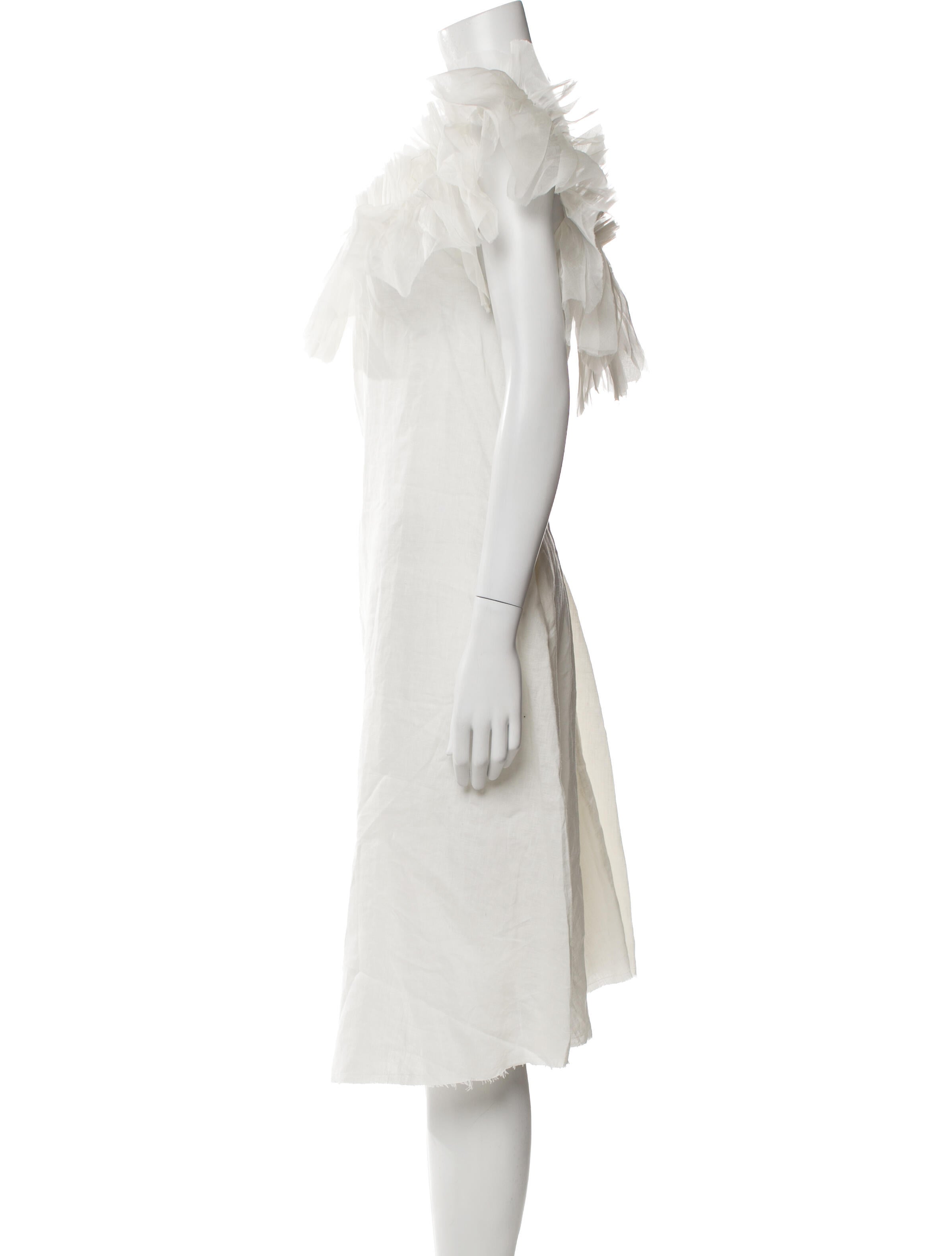 Louiza Babouryan Scoop Neck Knee-Length Dress