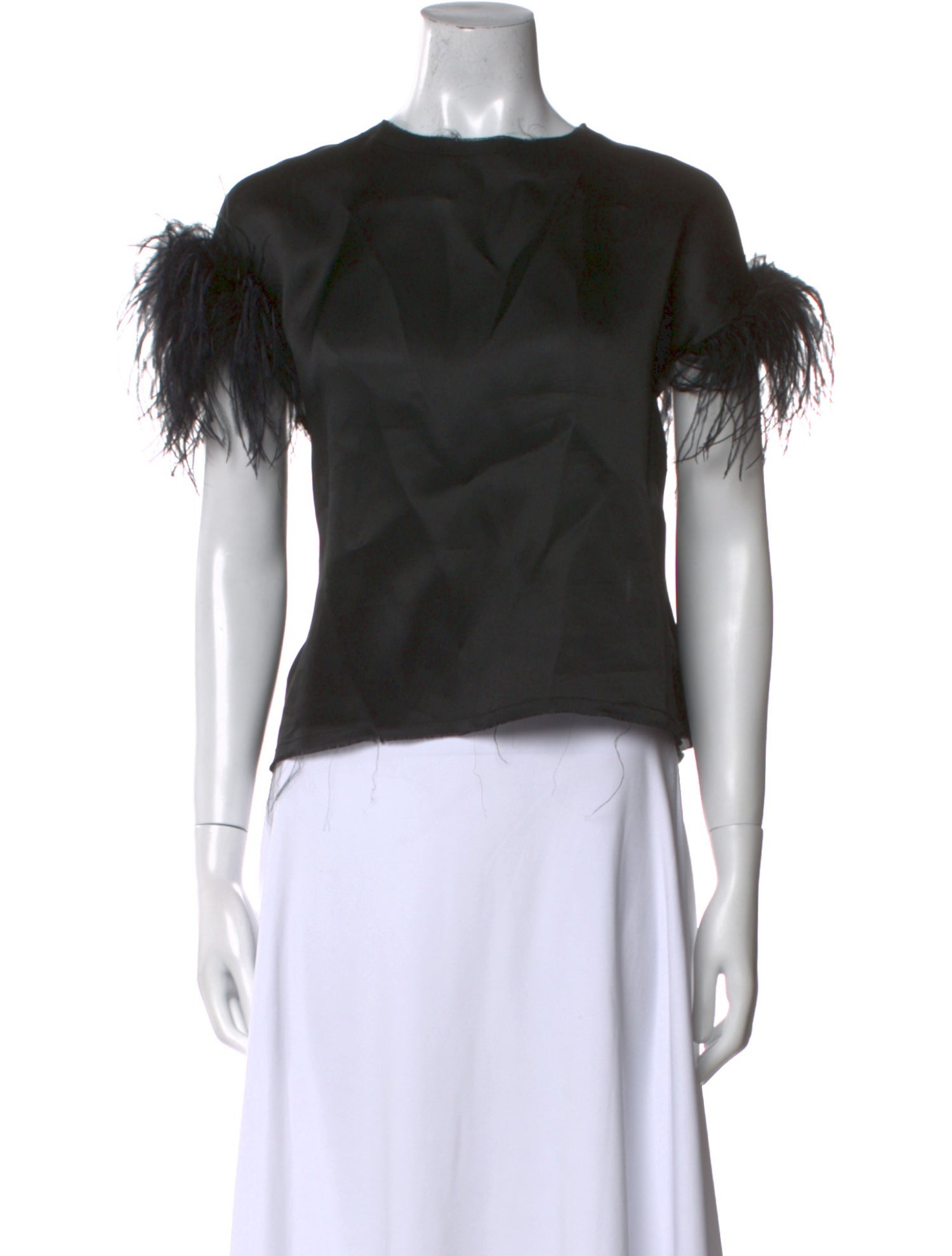 Louiza Babouryan Silk Bateau Neckline Blouse