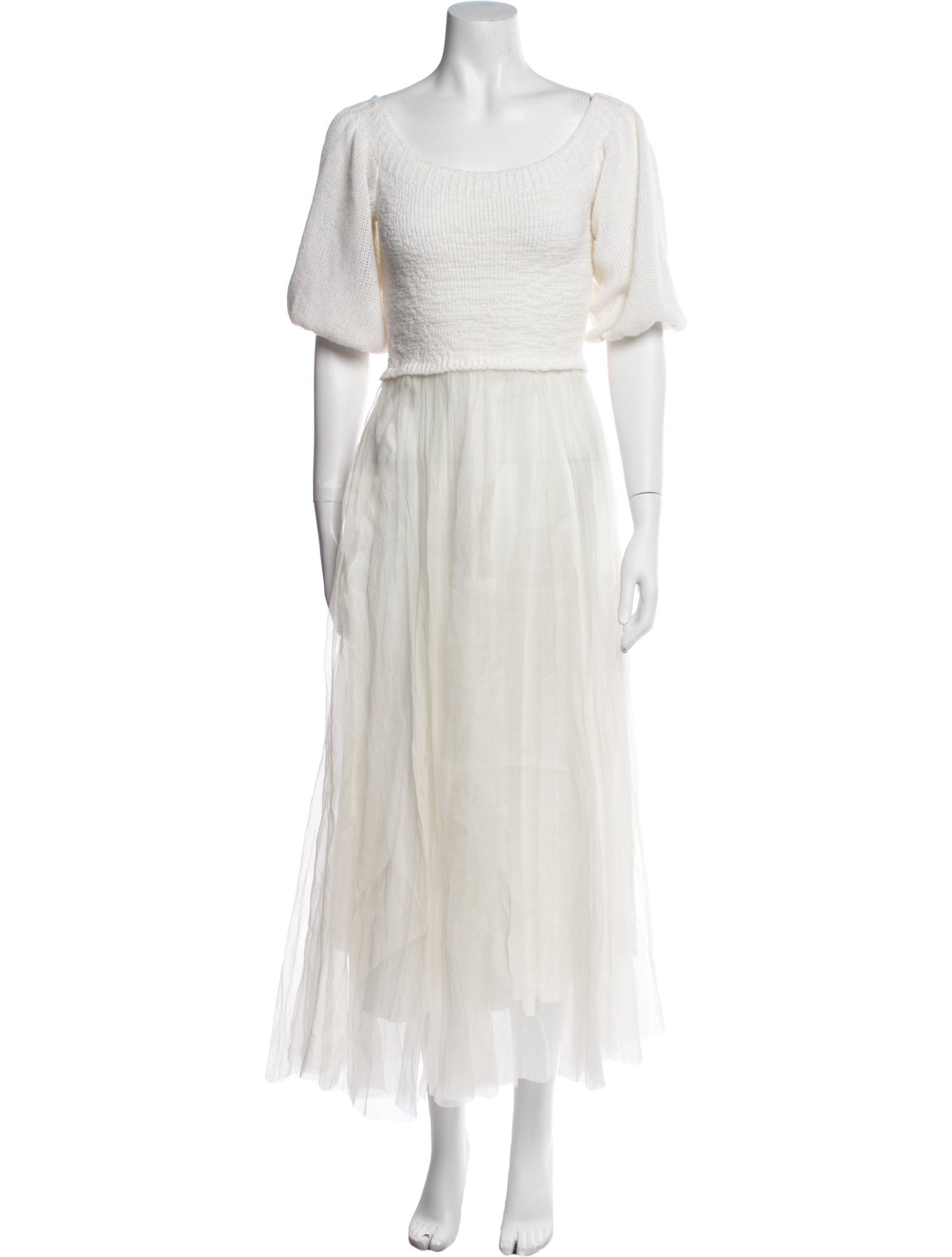 Louiza Babouryan Scoop Neck Long Dress