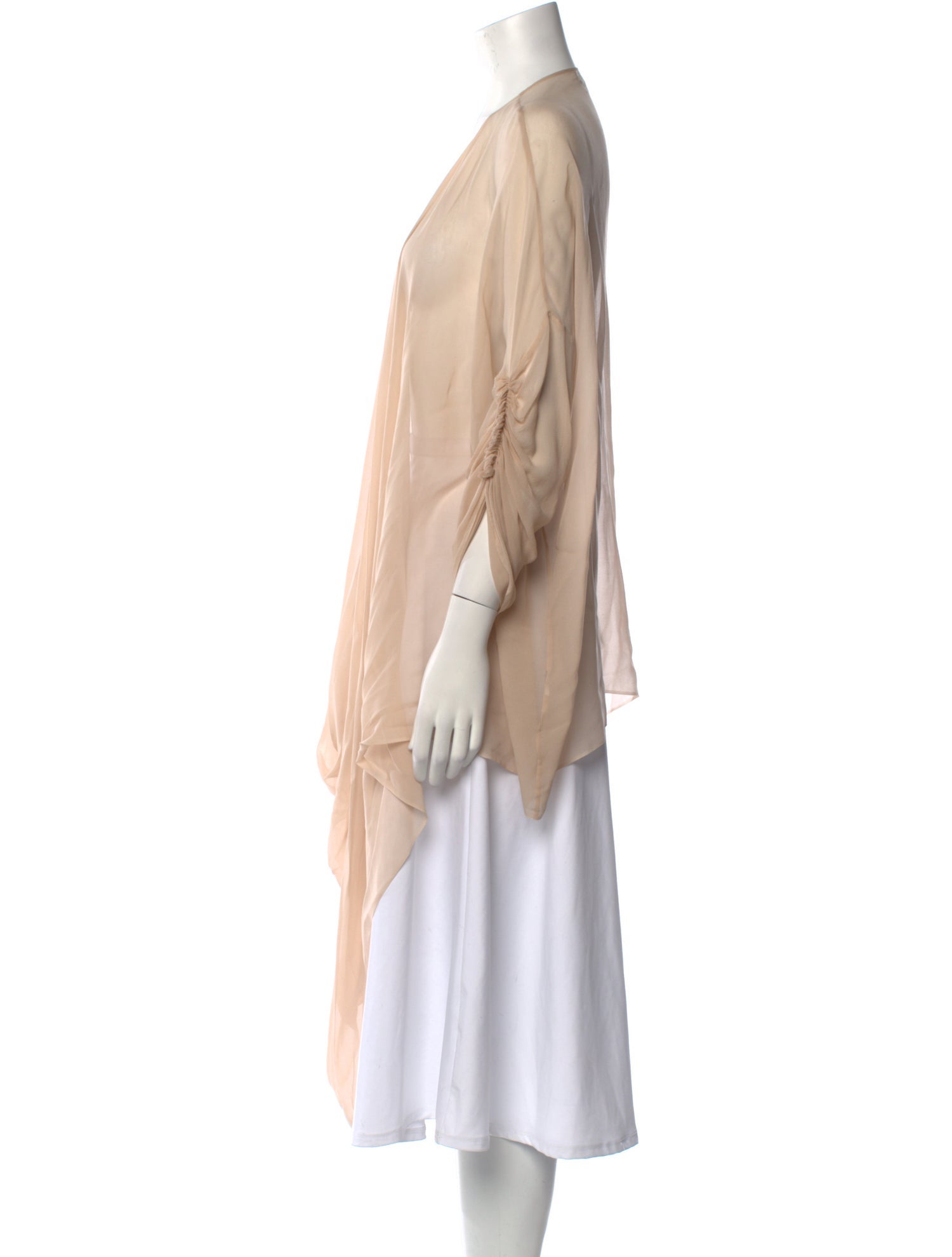 Louiza Babouryan Silk V-Neck Tunic