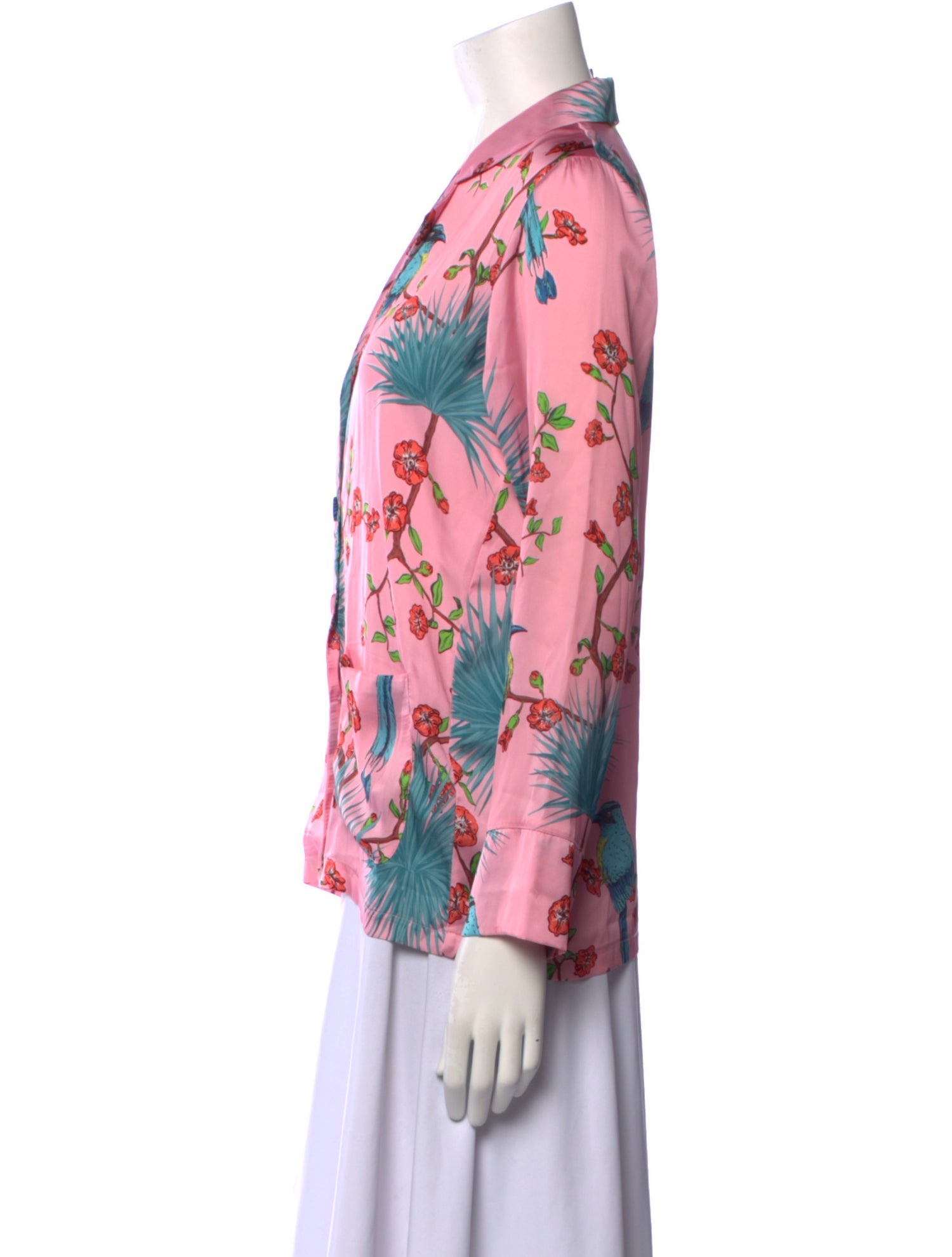 LoboRosa Floral Print V-Neck Blouse