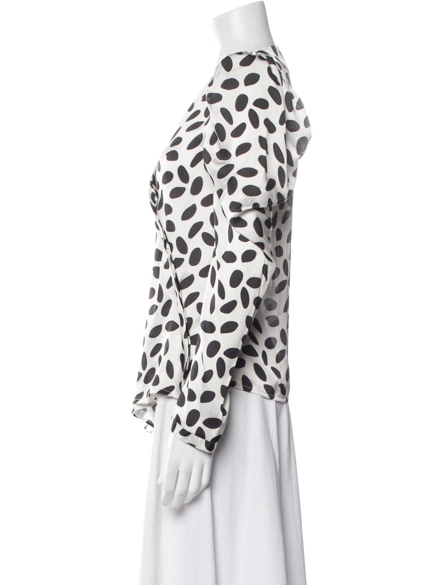 LoboRosa Printed V-Neck Blouse