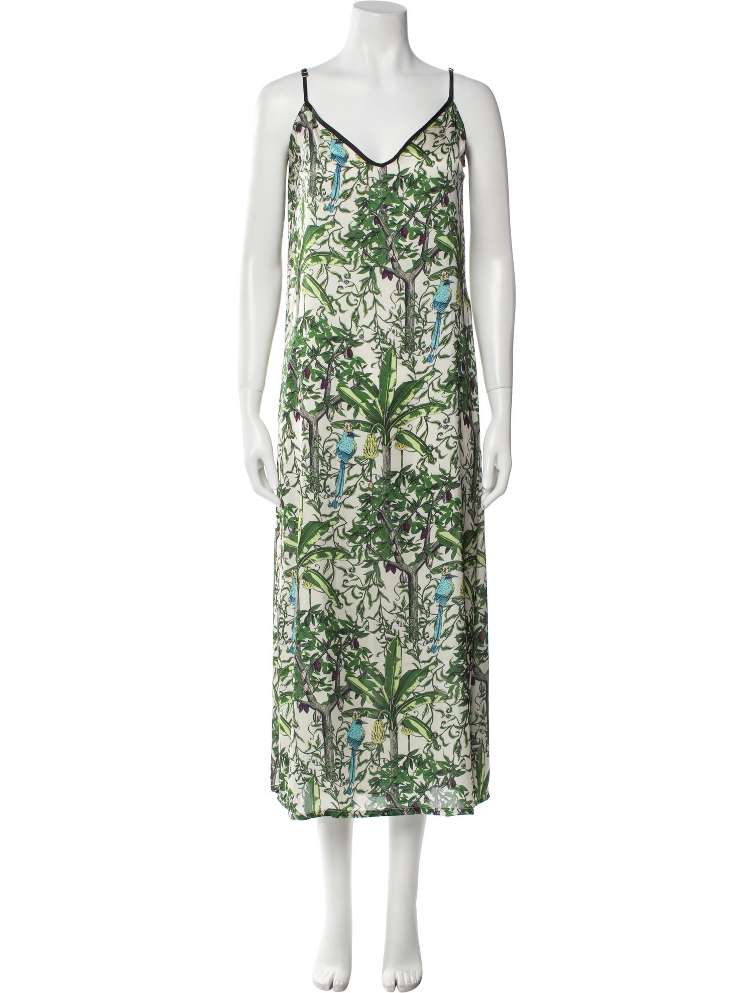 LoboRosa Floral Print Midi Length Dress