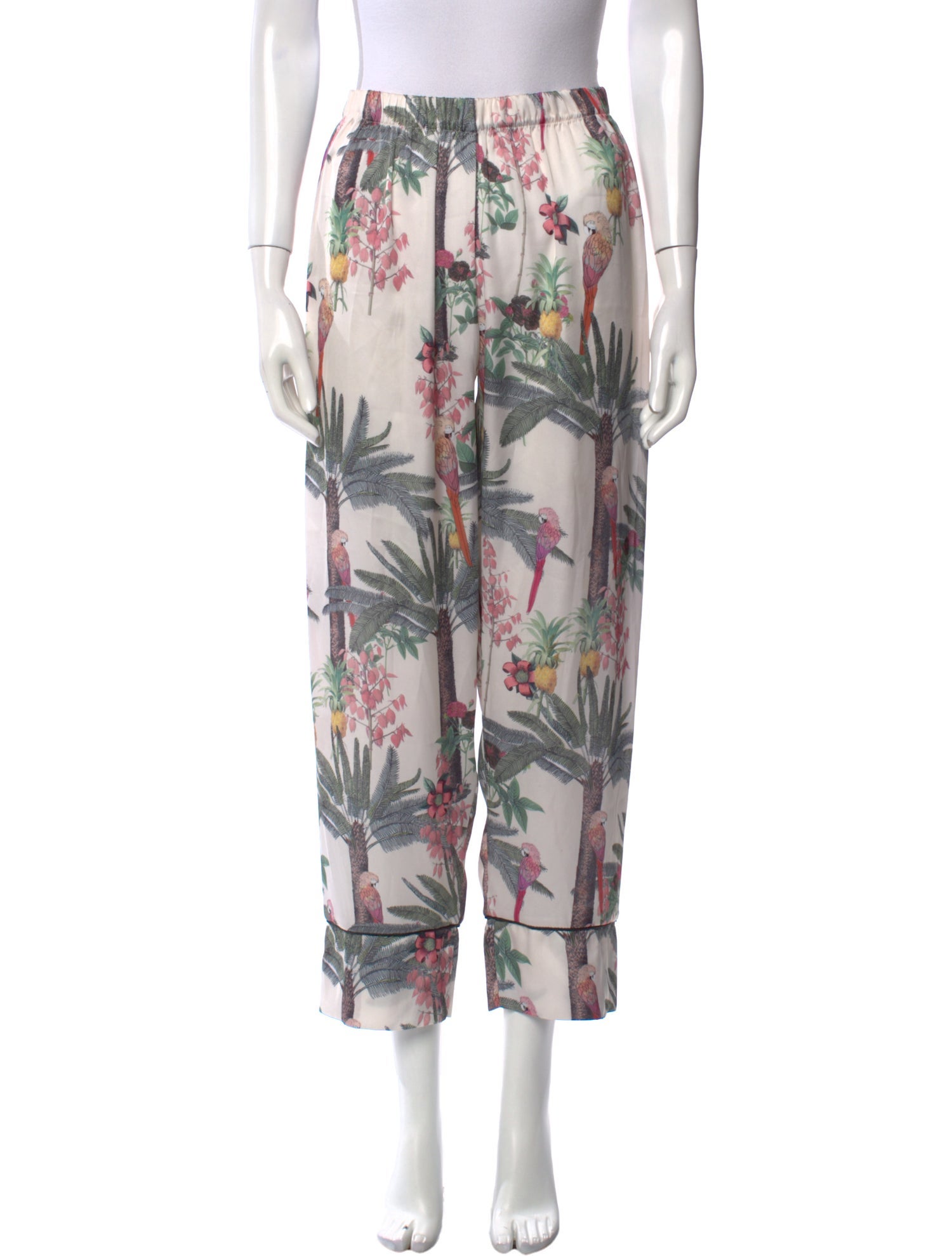 LoboRosa Floral Print Straight Leg Pants
